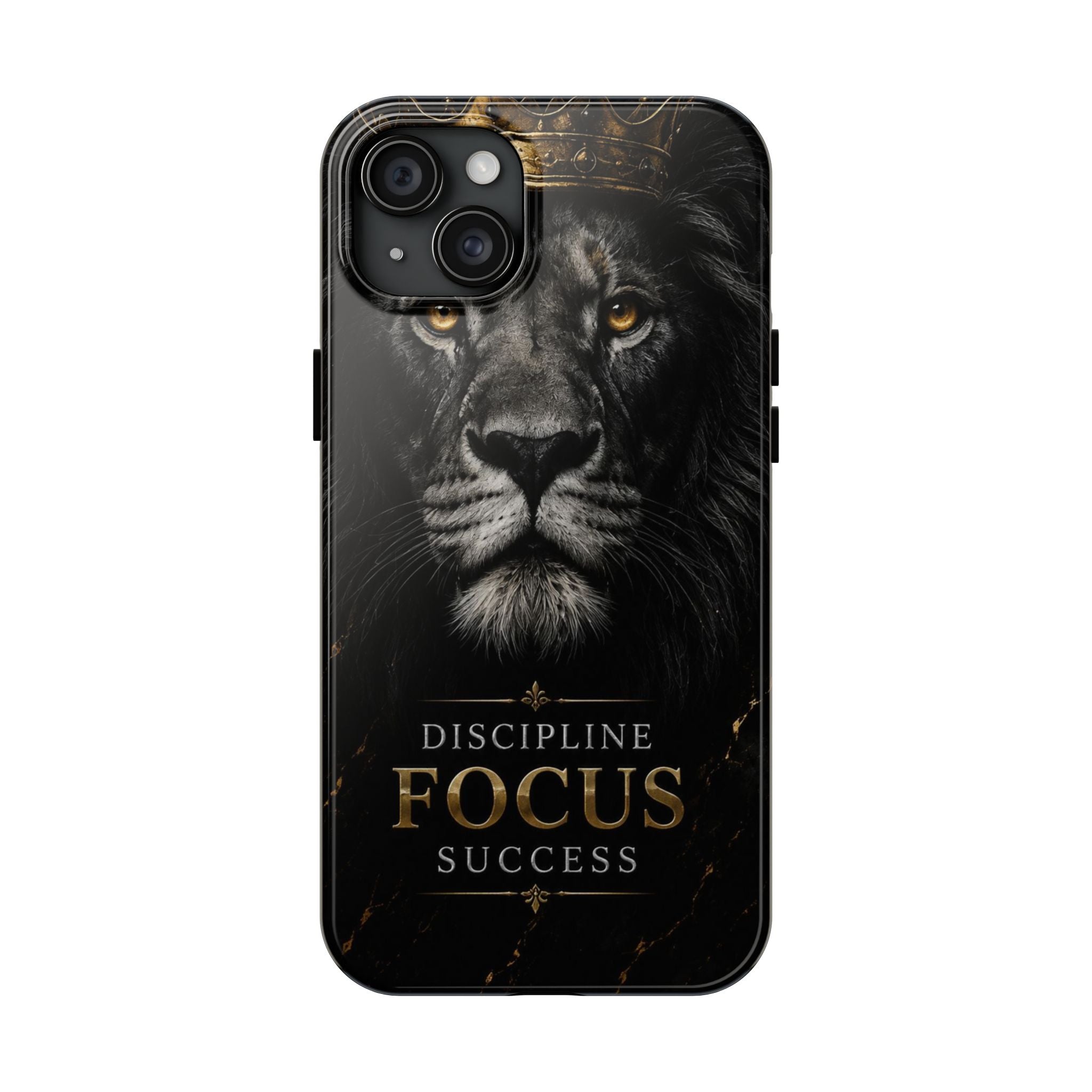 Lion 'Discipline Focus Success' Tough Phone Case