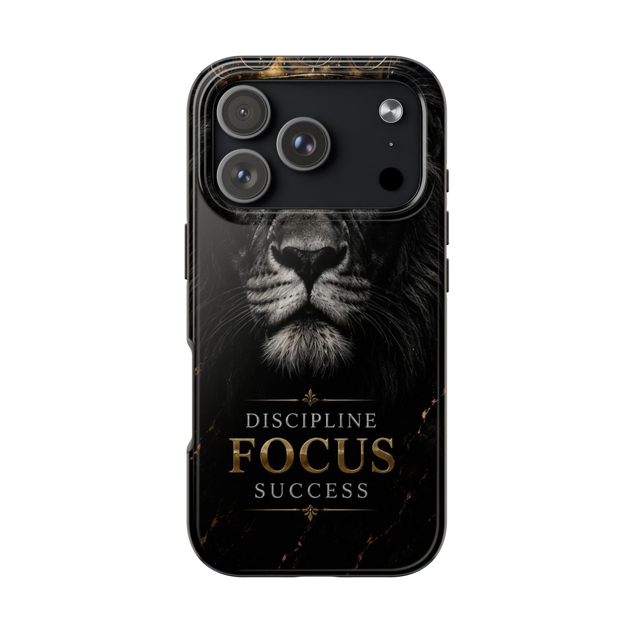Lion 'Discipline Focus Success' Tough Phone Case