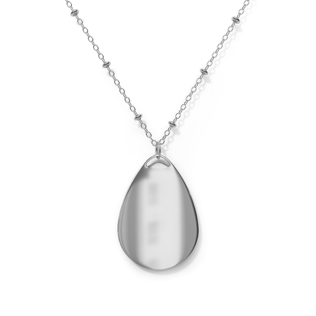 Sterling Silver Oval Photo Pendant Necklace – Personalized Tear-Drop Locket