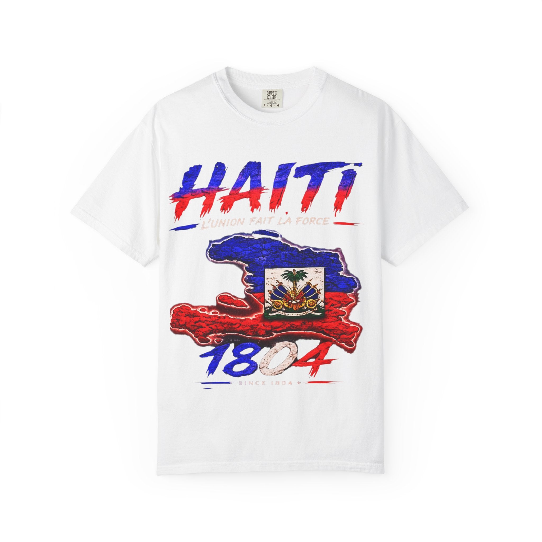 Haiti 1804 Flag Map T-Shirt — Haitian Pride Graphic Tee