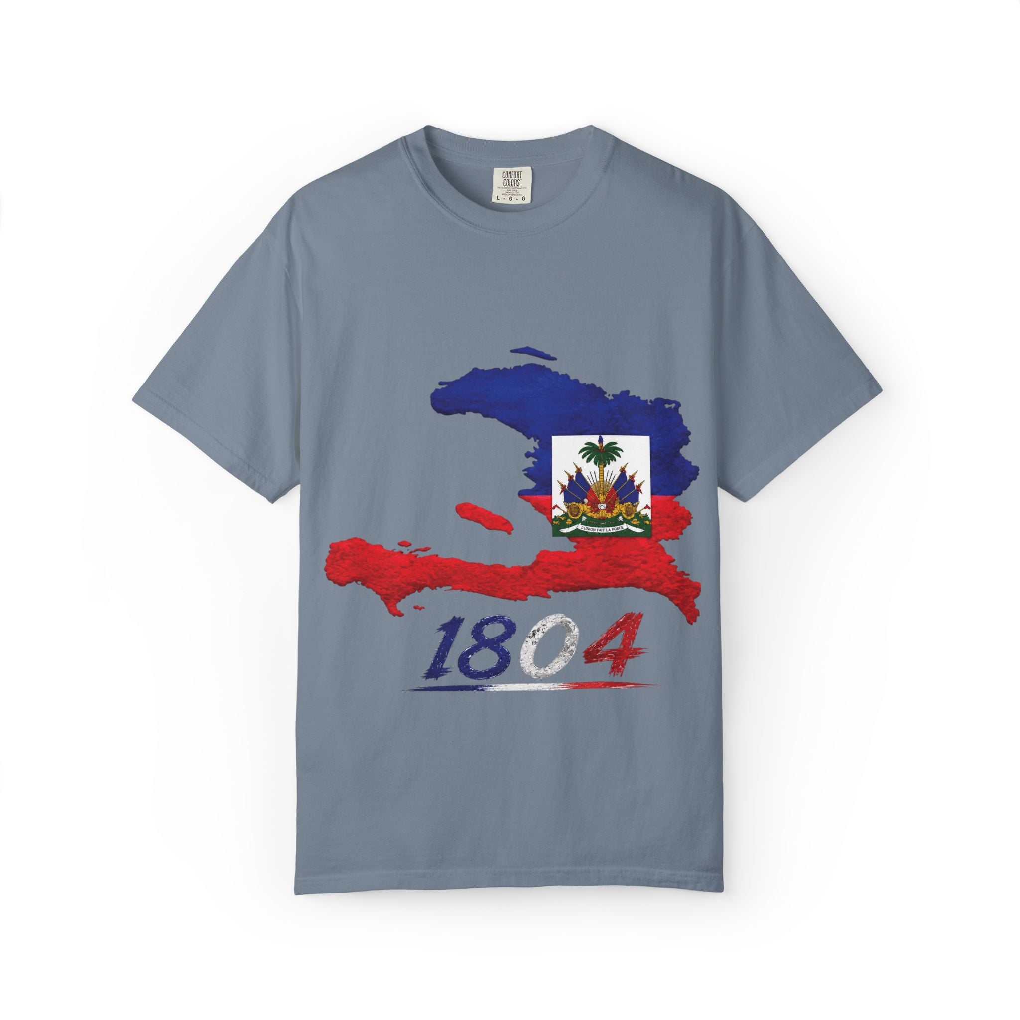 Haiti Map T-Shirt with 1804 Flag Design — Haitian Pride Tee