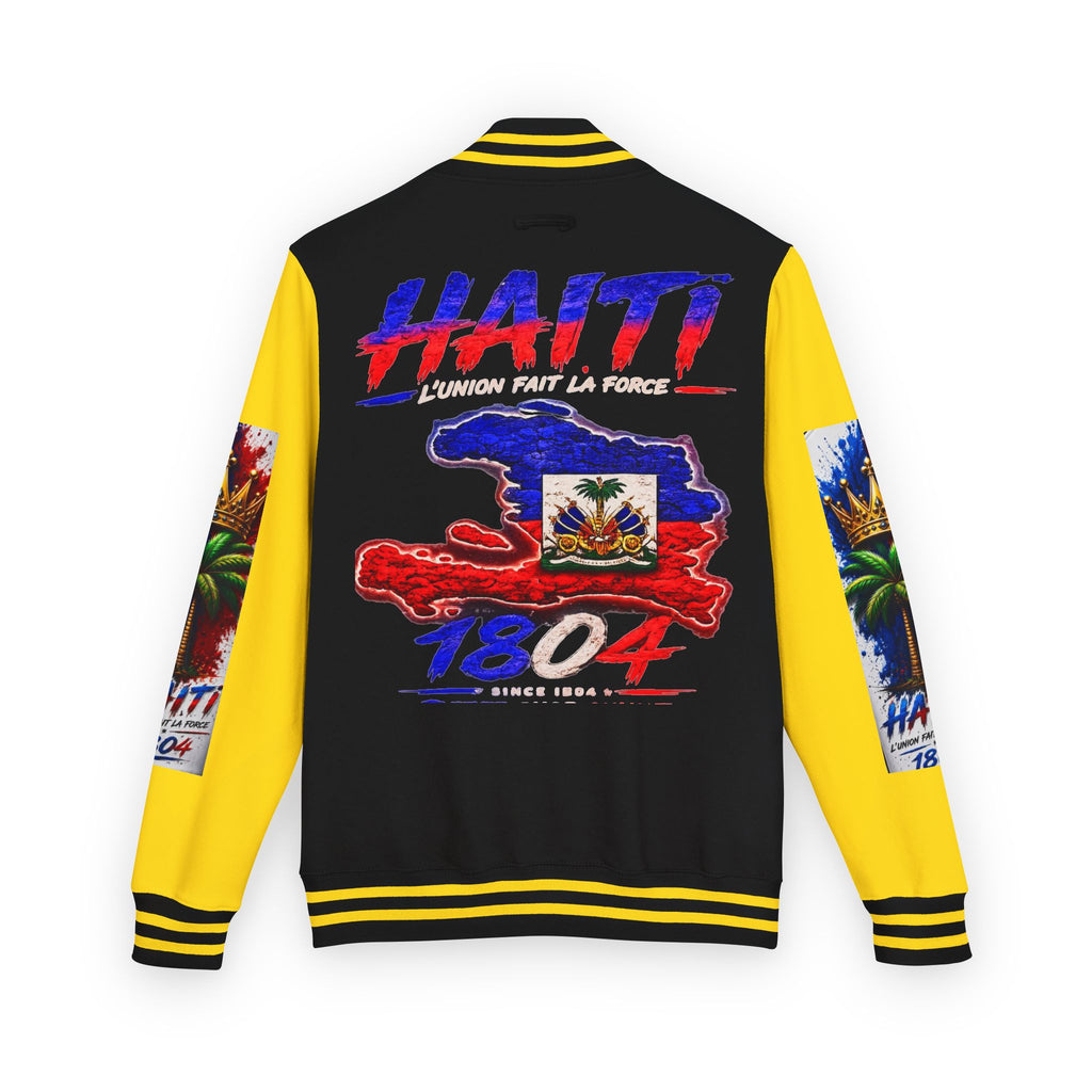 Letterman Jacket — Haiti Map & Flag 1804 Vintage Varsity Jacket