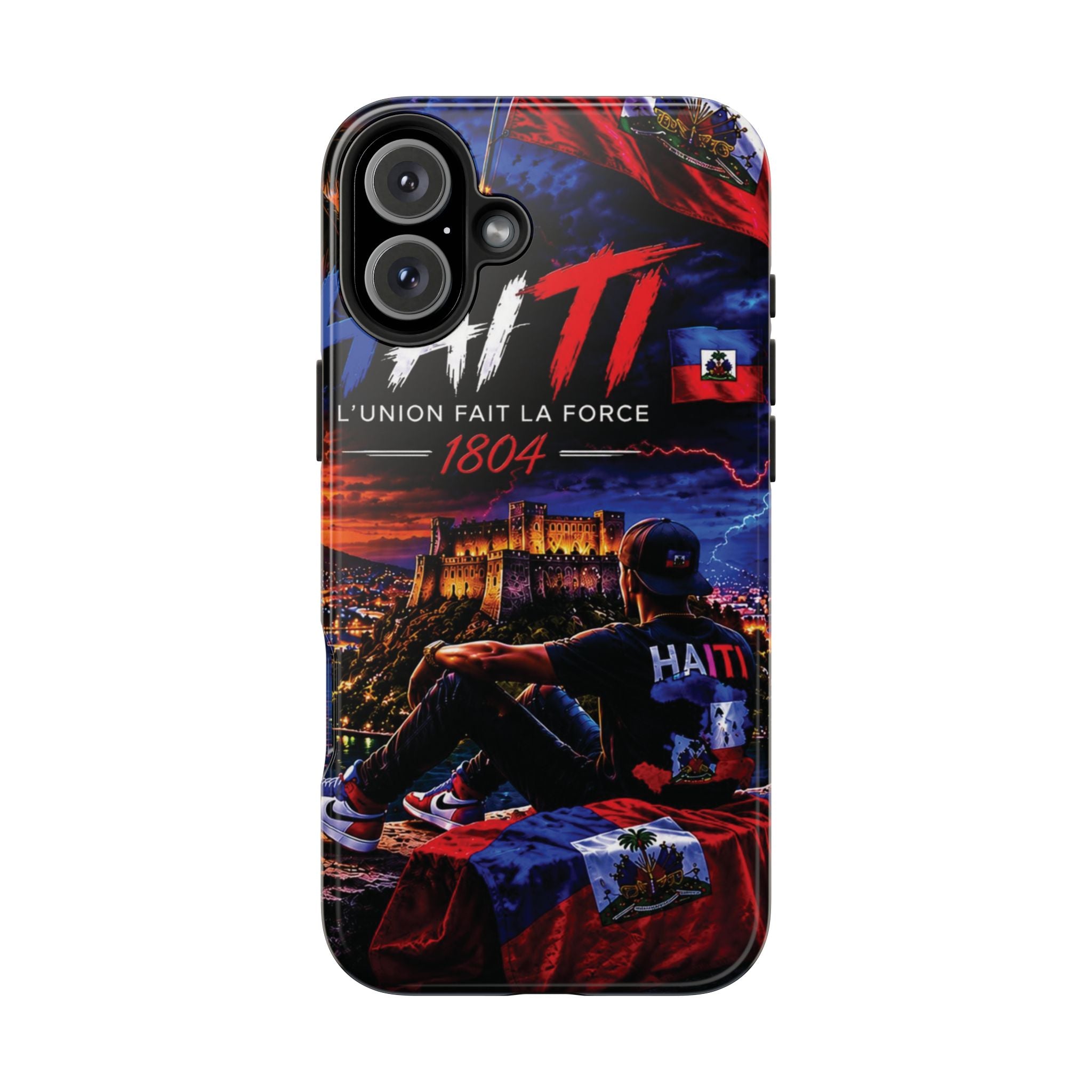 Haiti 1804 Tough Phone Case — L'Union Fait La Force Patriotic Protective Cover