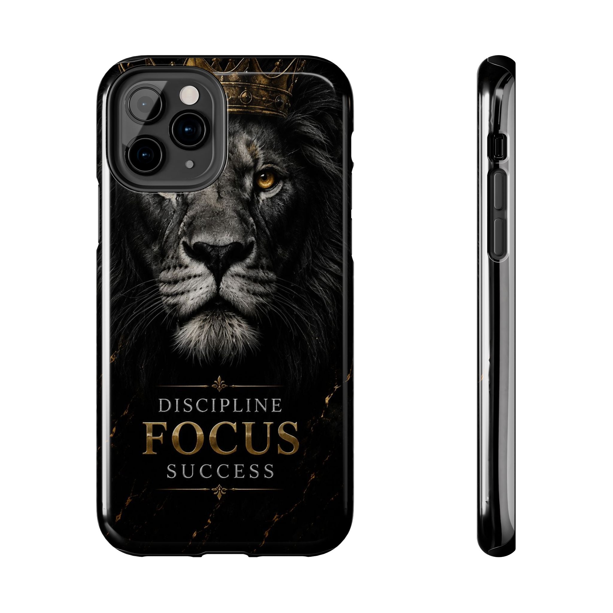Lion 'Discipline Focus Success' Tough Phone Case