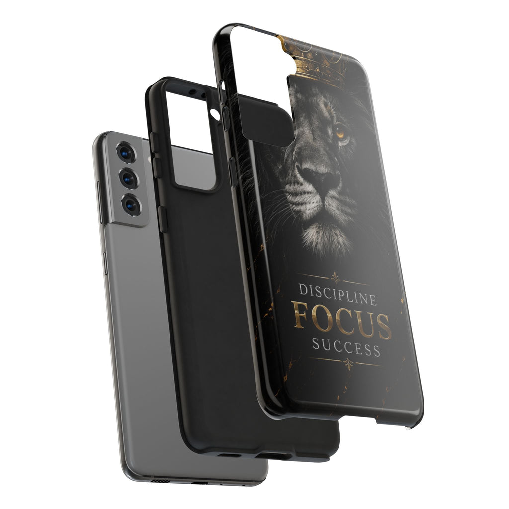 Lion 'Discipline Focus Success' Tough Phone Case