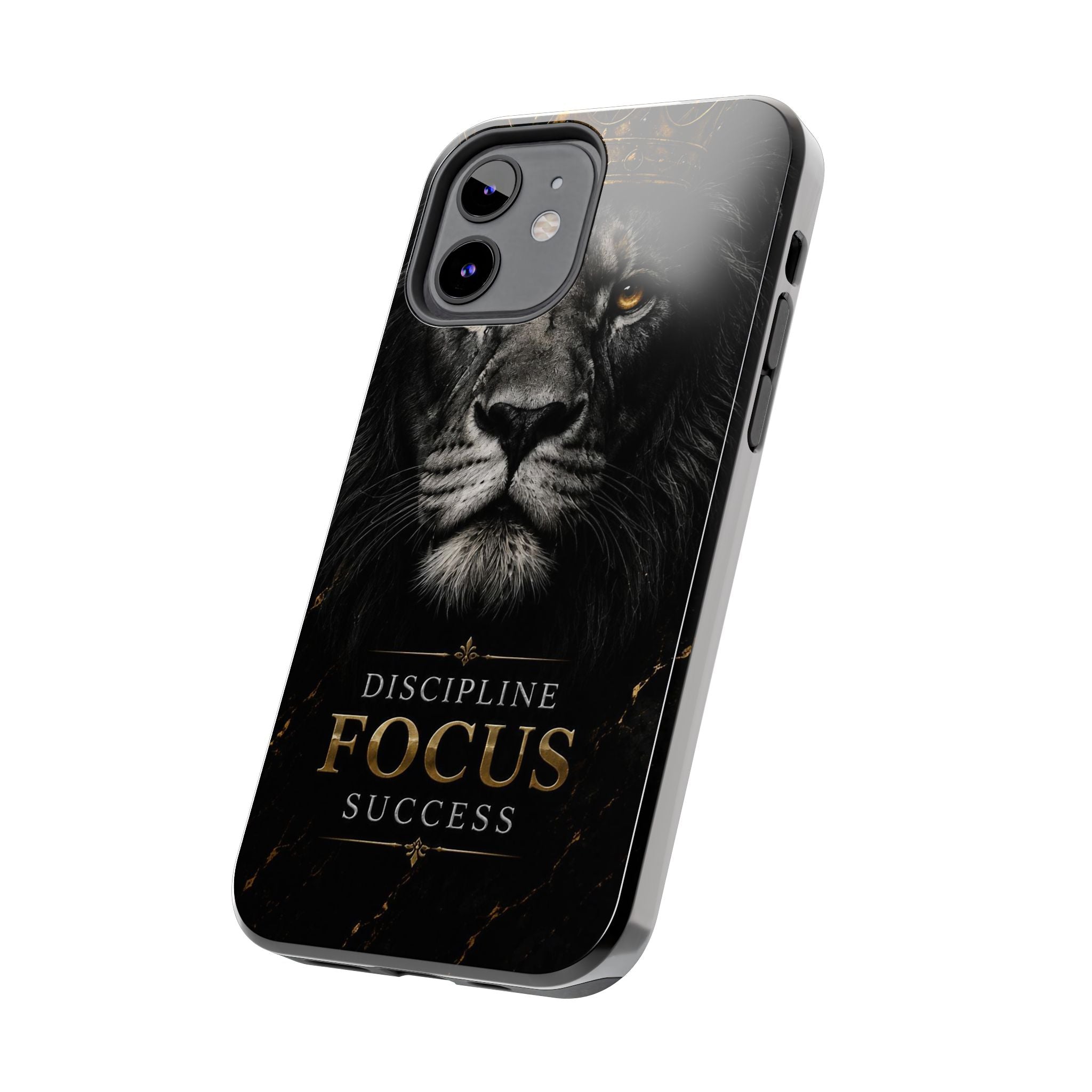 Lion 'Discipline Focus Success' Tough Phone Case