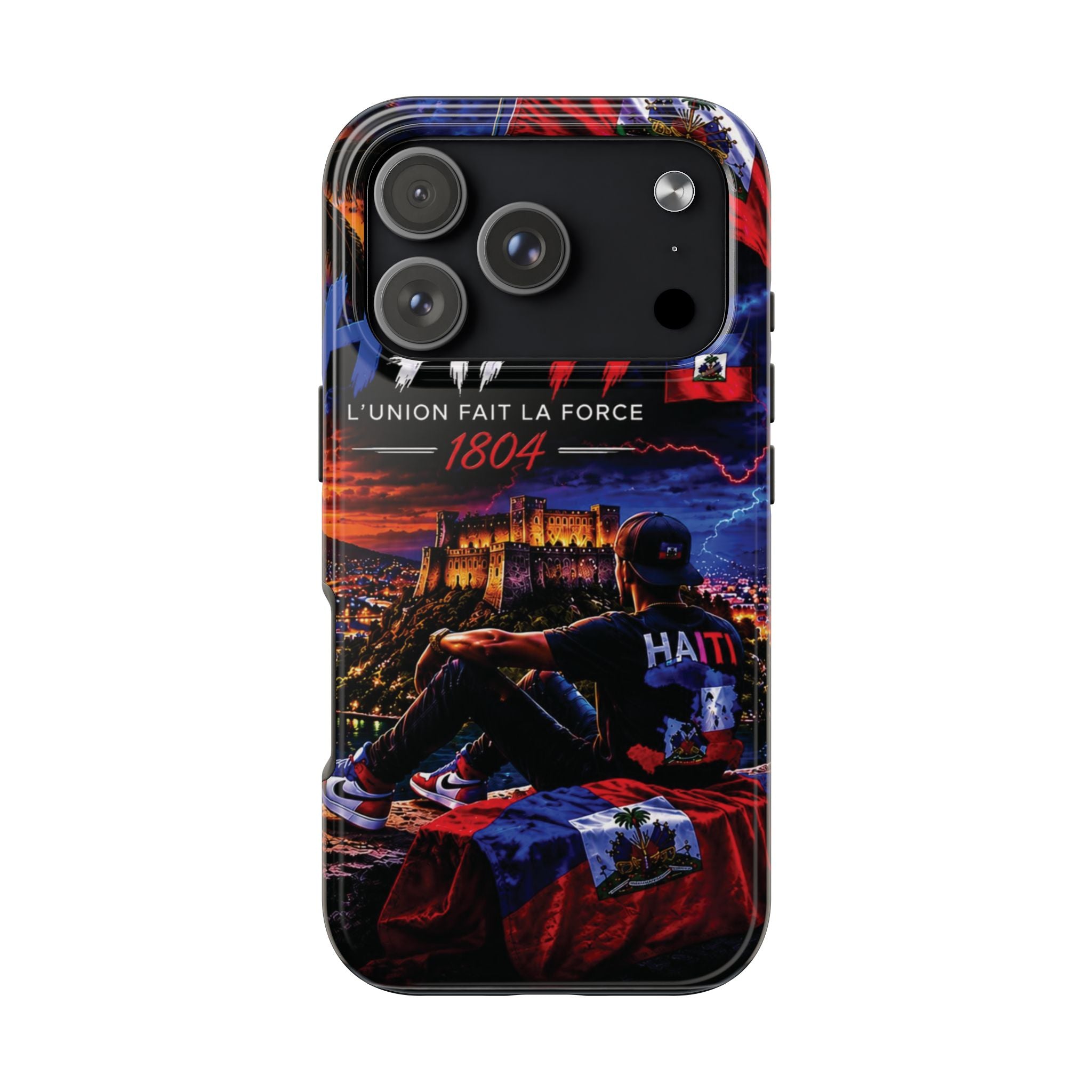 Haiti 1804 Tough Phone Case — L'Union Fait La Force Patriotic Protective Cover