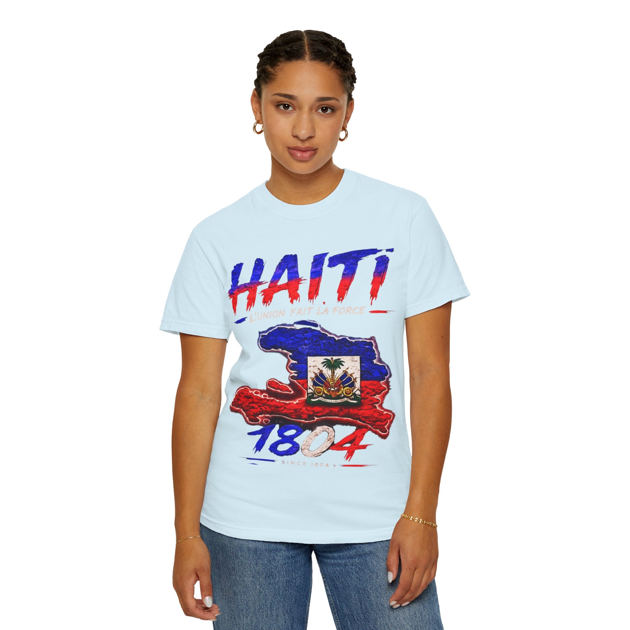 Haiti 1804 Flag Map T-Shirt — Haitian Pride Graphic Tee