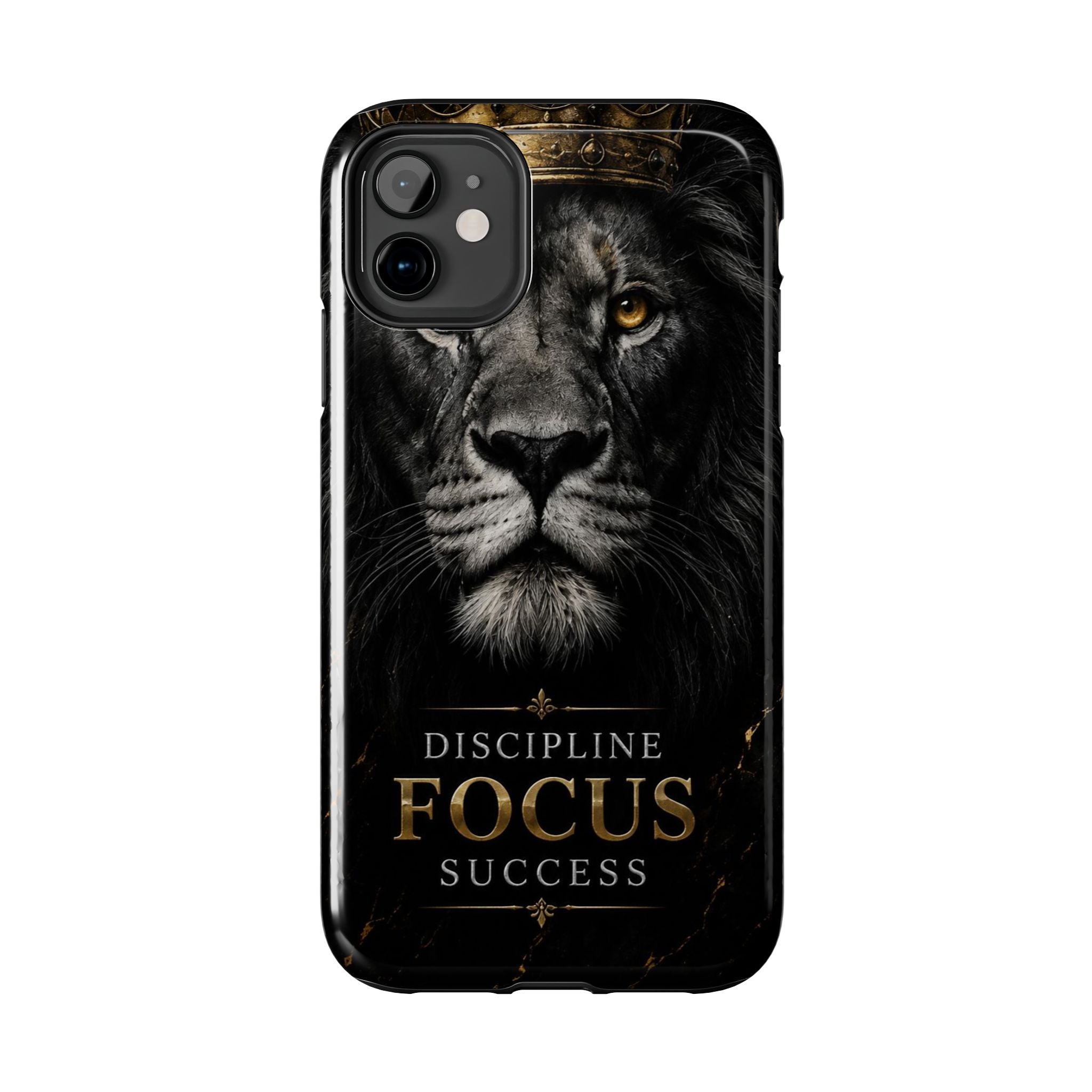 Lion 'Discipline Focus Success' Tough Phone Case