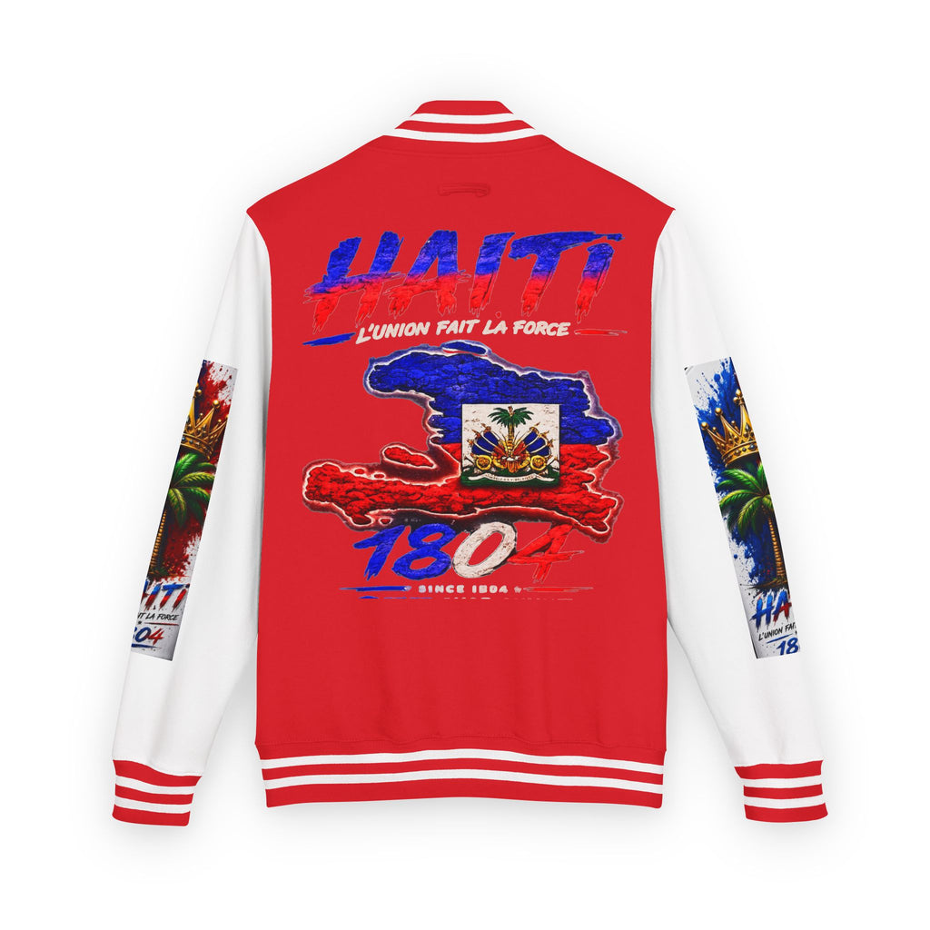 Letterman Jacket — Haiti Map & Flag 1804 Vintage Varsity Jacket