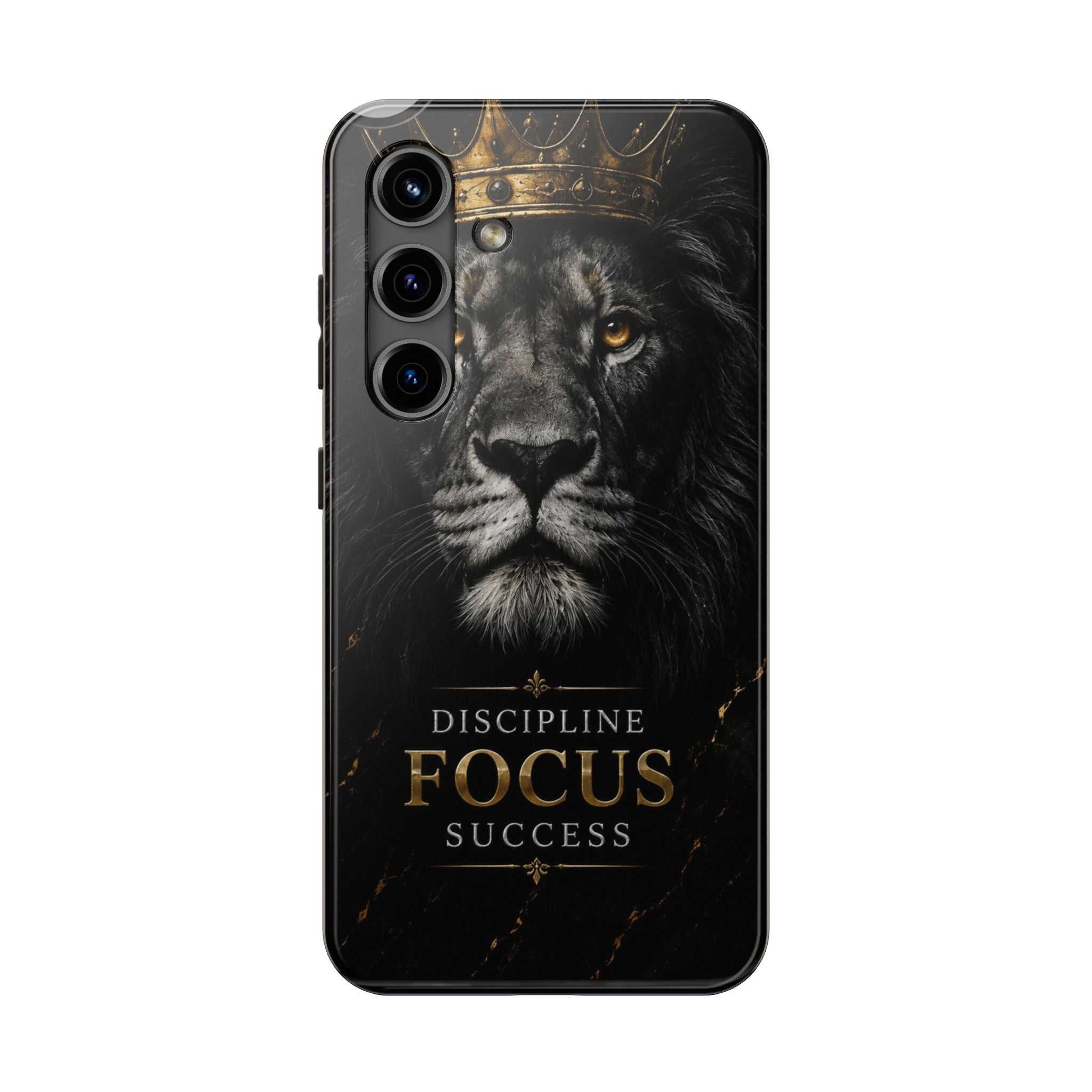Lion 'Discipline Focus Success' Tough Phone Case