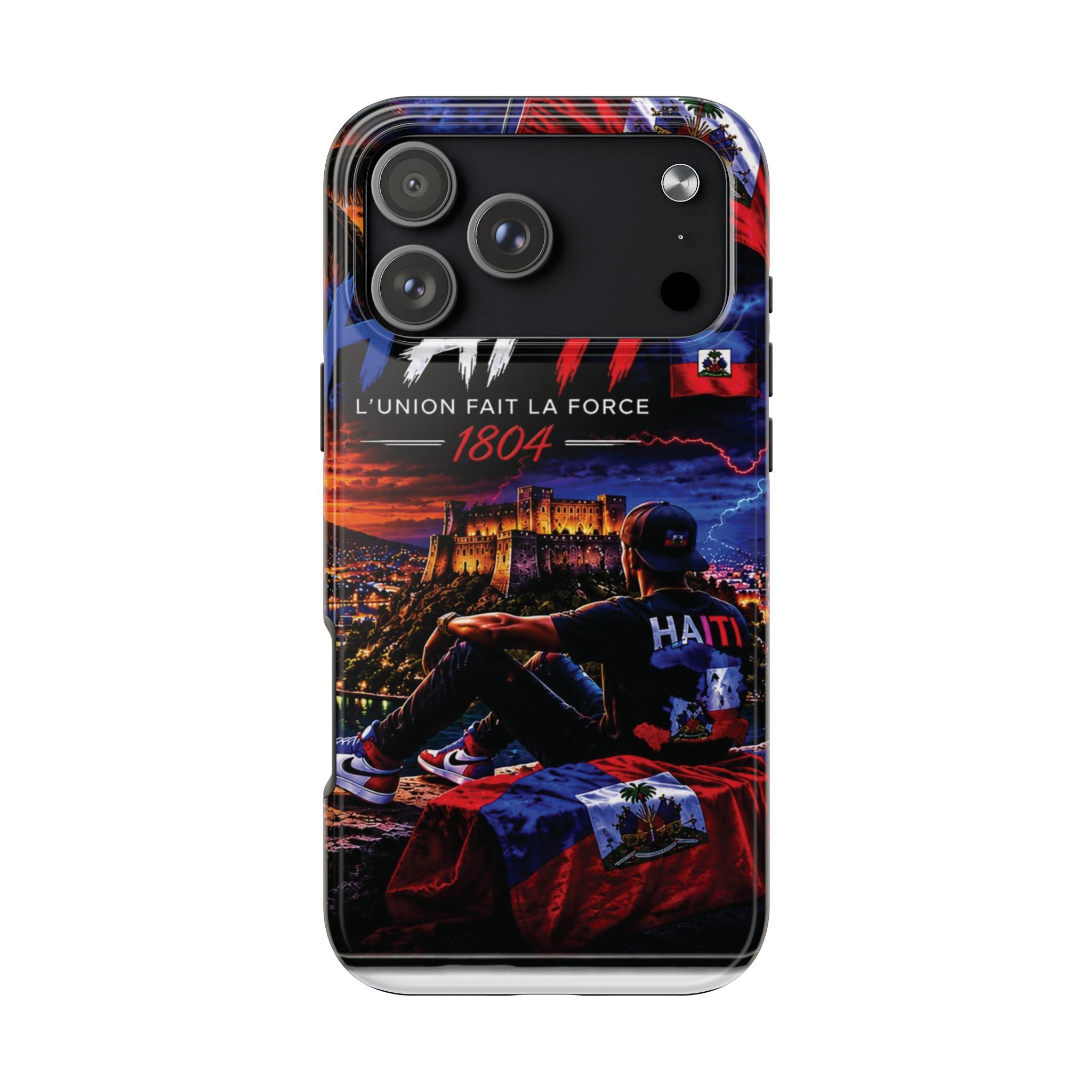 Haiti 1804 Tough Phone Case — L'Union Fait La Force Patriotic Protective Cover