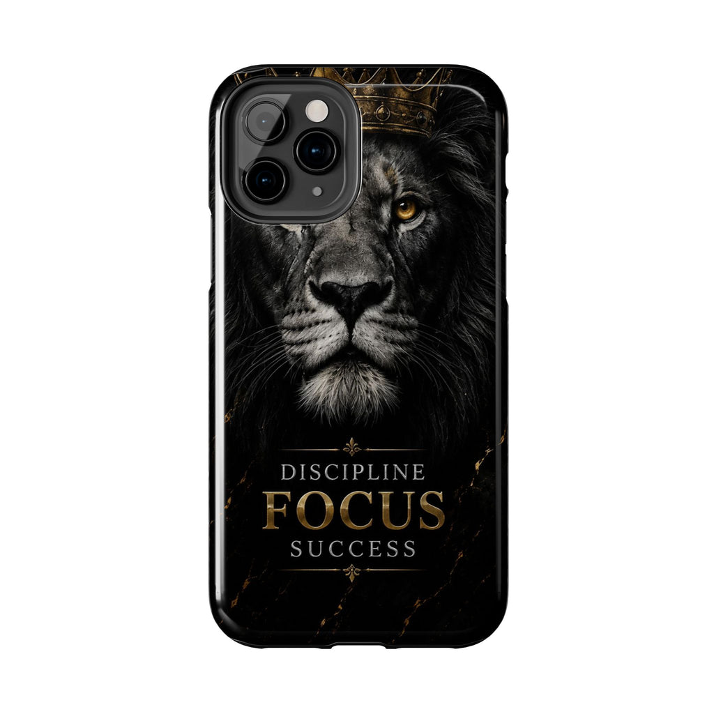 Lion 'Discipline Focus Success' Tough Phone Case