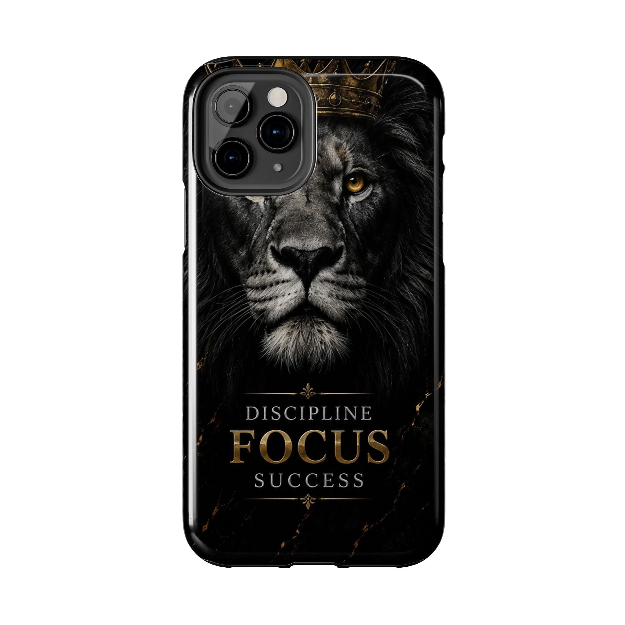 Lion 'Discipline Focus Success' Tough Phone Case
