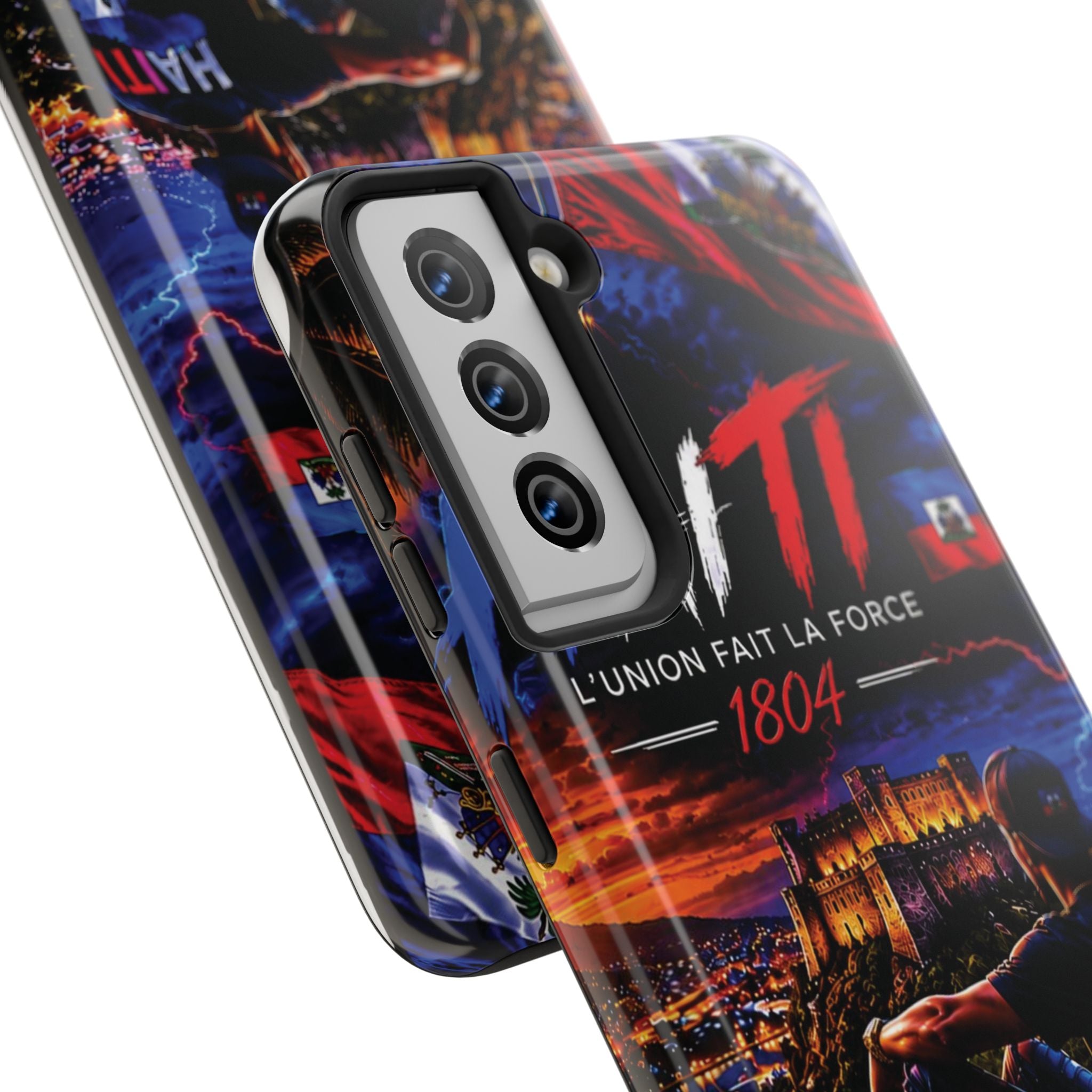 Haiti 1804 Tough Phone Case — L'Union Fait La Force Patriotic Protective Cover