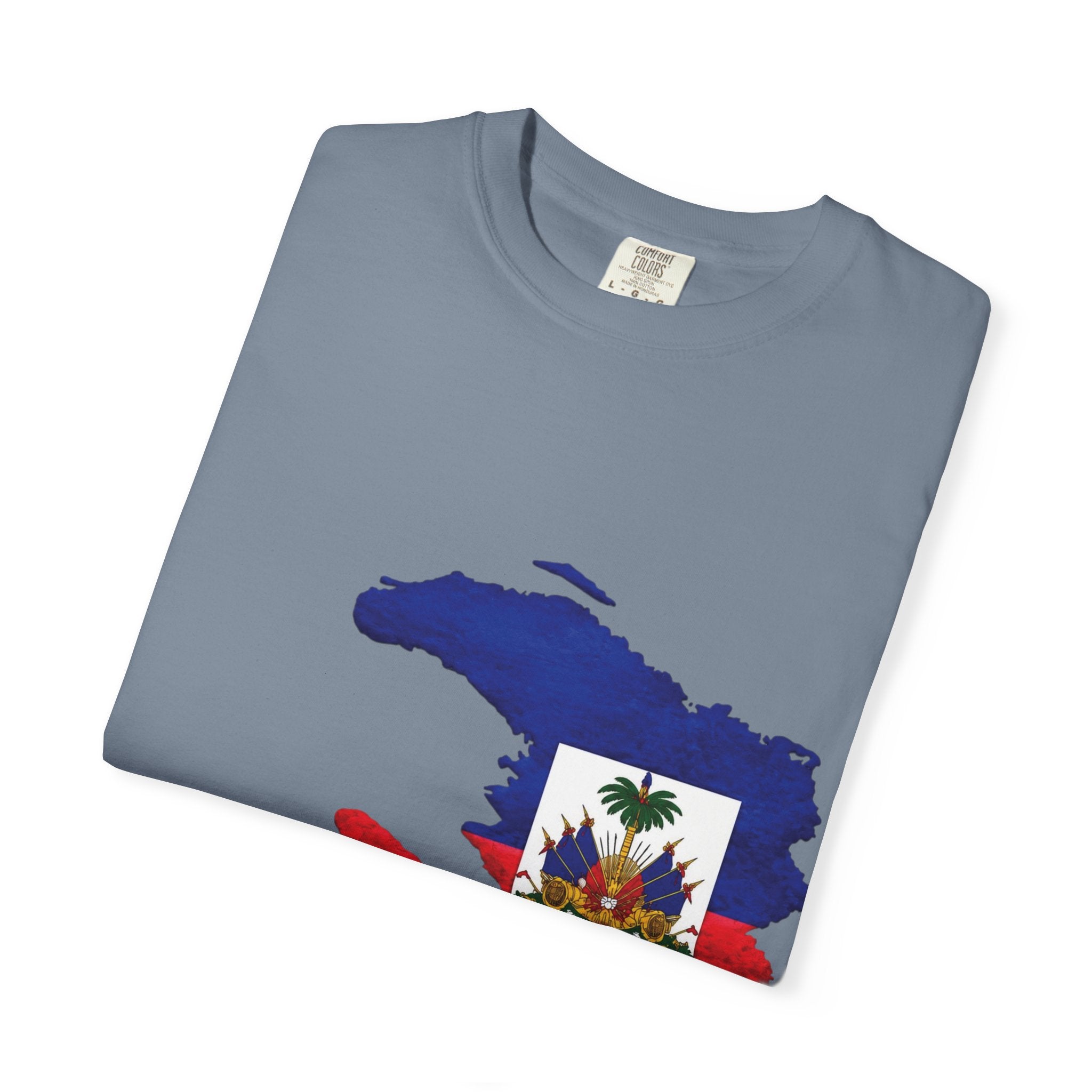 Haiti Map T-Shirt with 1804 Flag Design — Haitian Pride Tee