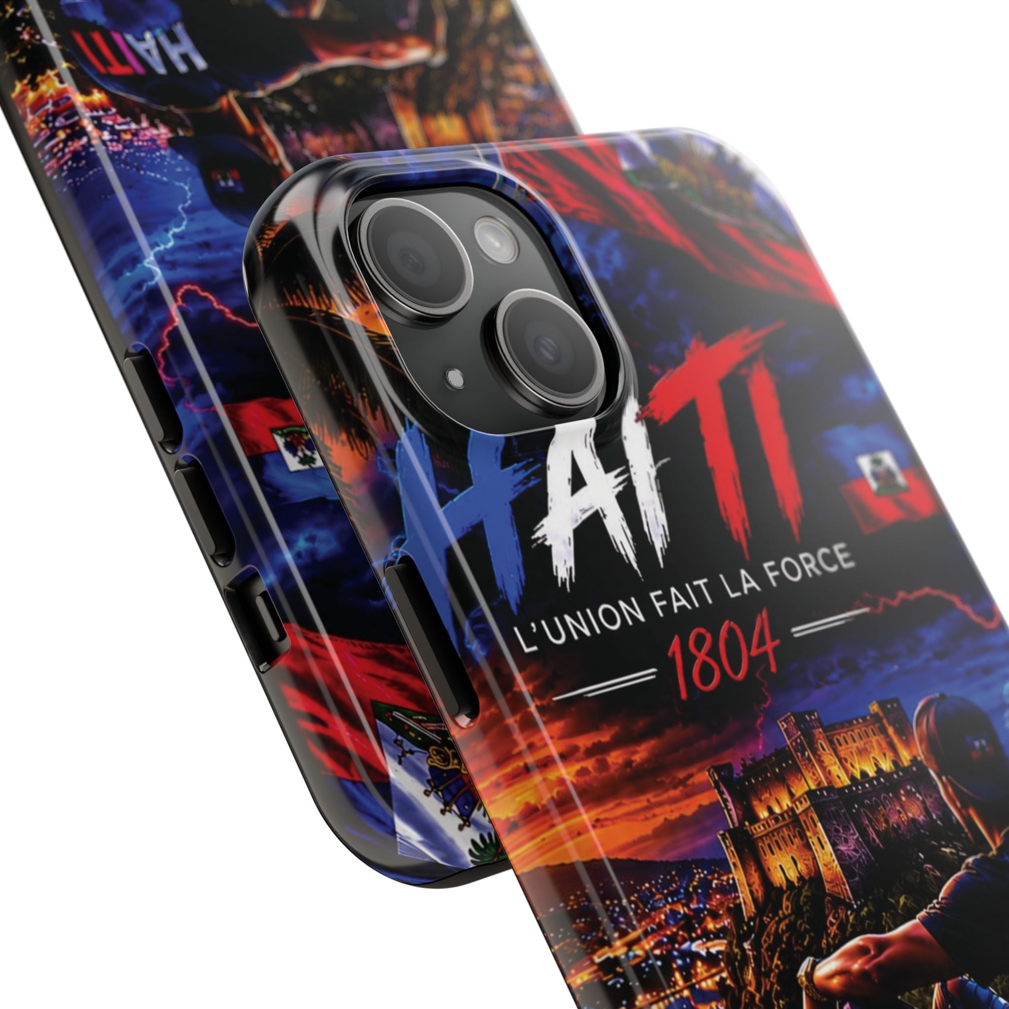 Haiti 1804 Tough Phone Case — L'Union Fait La Force Patriotic Protective Cover