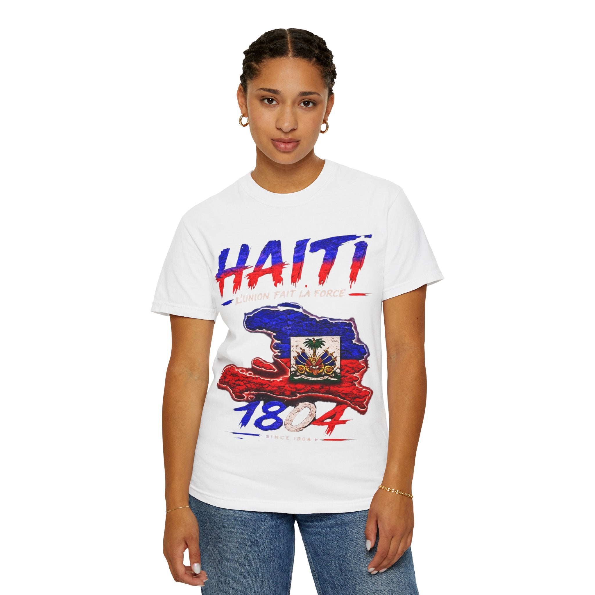 Haiti 1804 Flag Map T-Shirt — Haitian Pride Graphic Tee