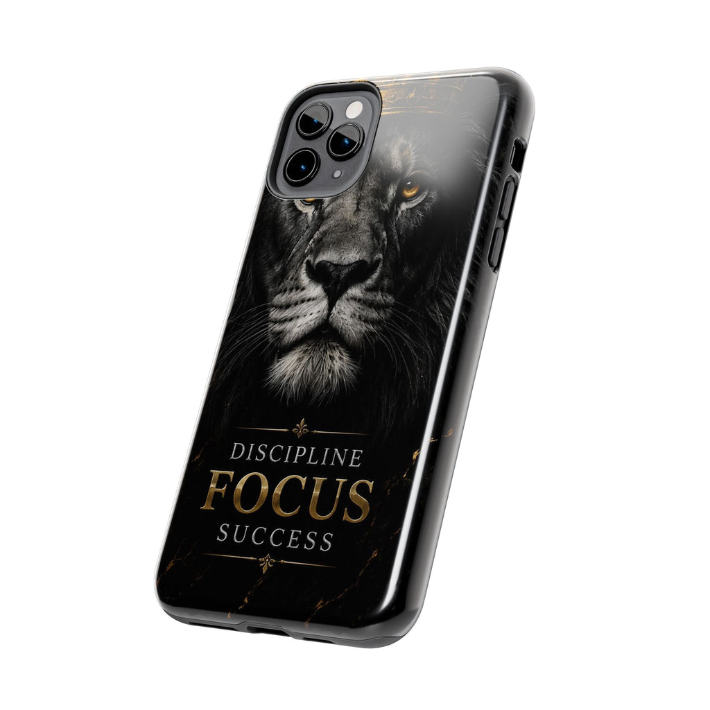 Lion 'Discipline Focus Success' Tough Phone Case