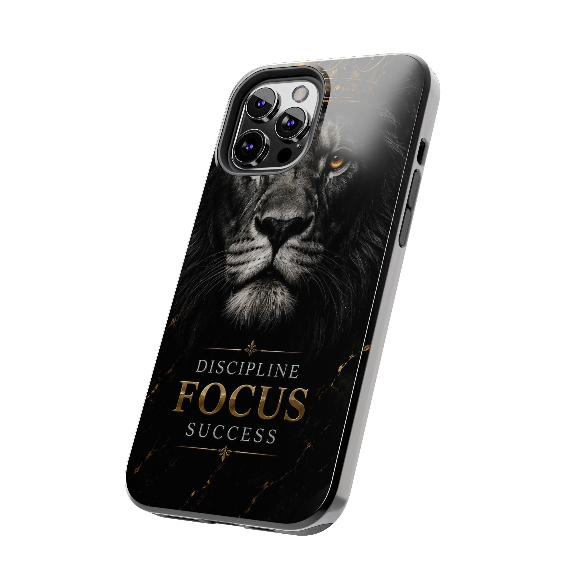 Lion 'Discipline Focus Success' Tough Phone Case