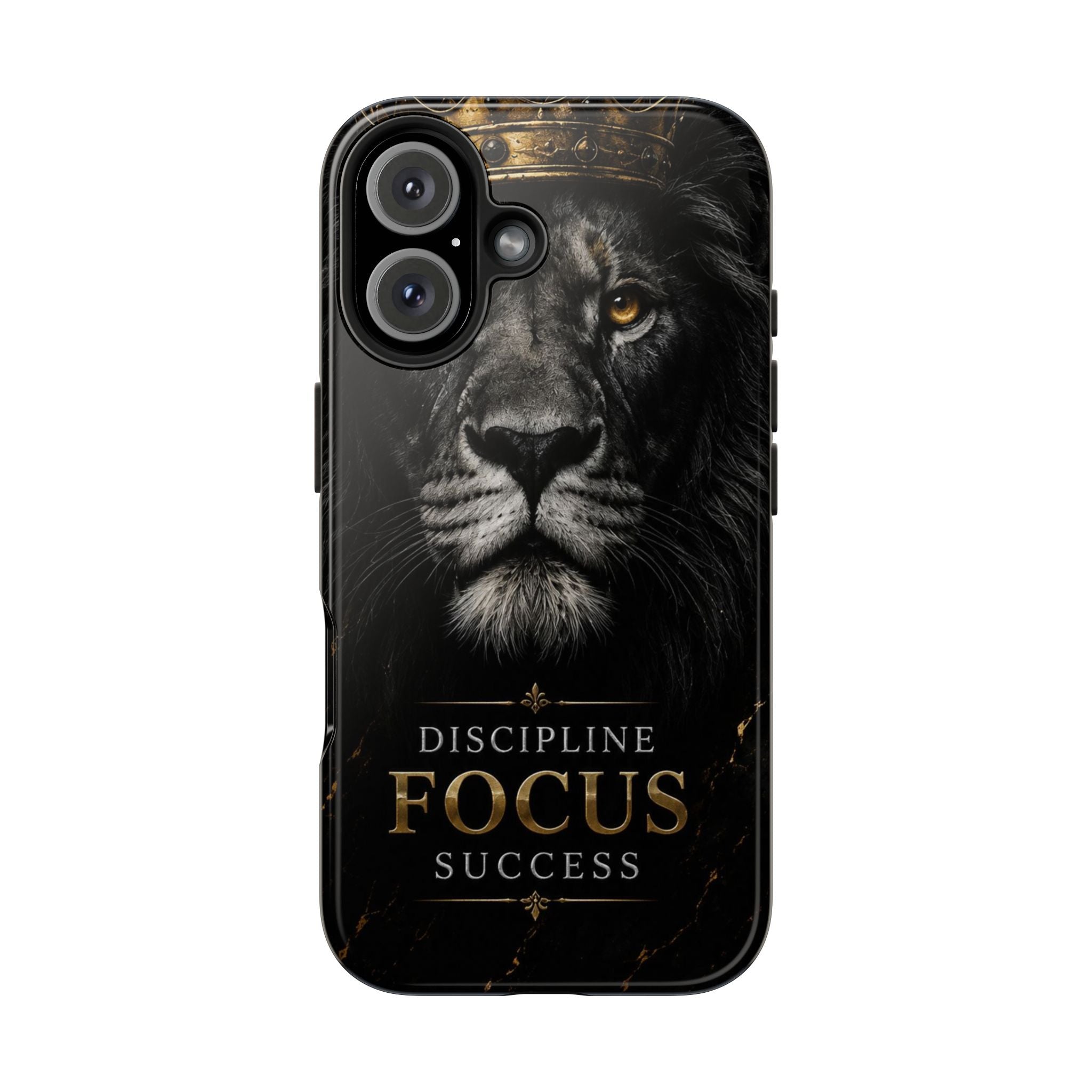 Lion 'Discipline Focus Success' Tough Phone Case