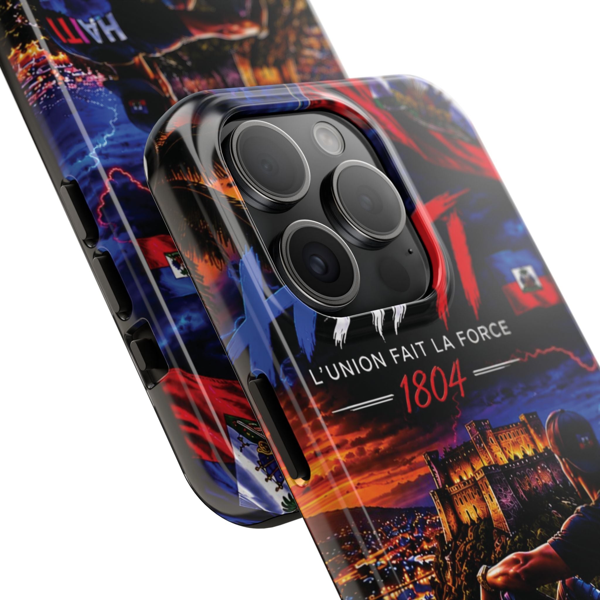 Haiti 1804 Tough Phone Case — L'Union Fait La Force Patriotic Protective Cover