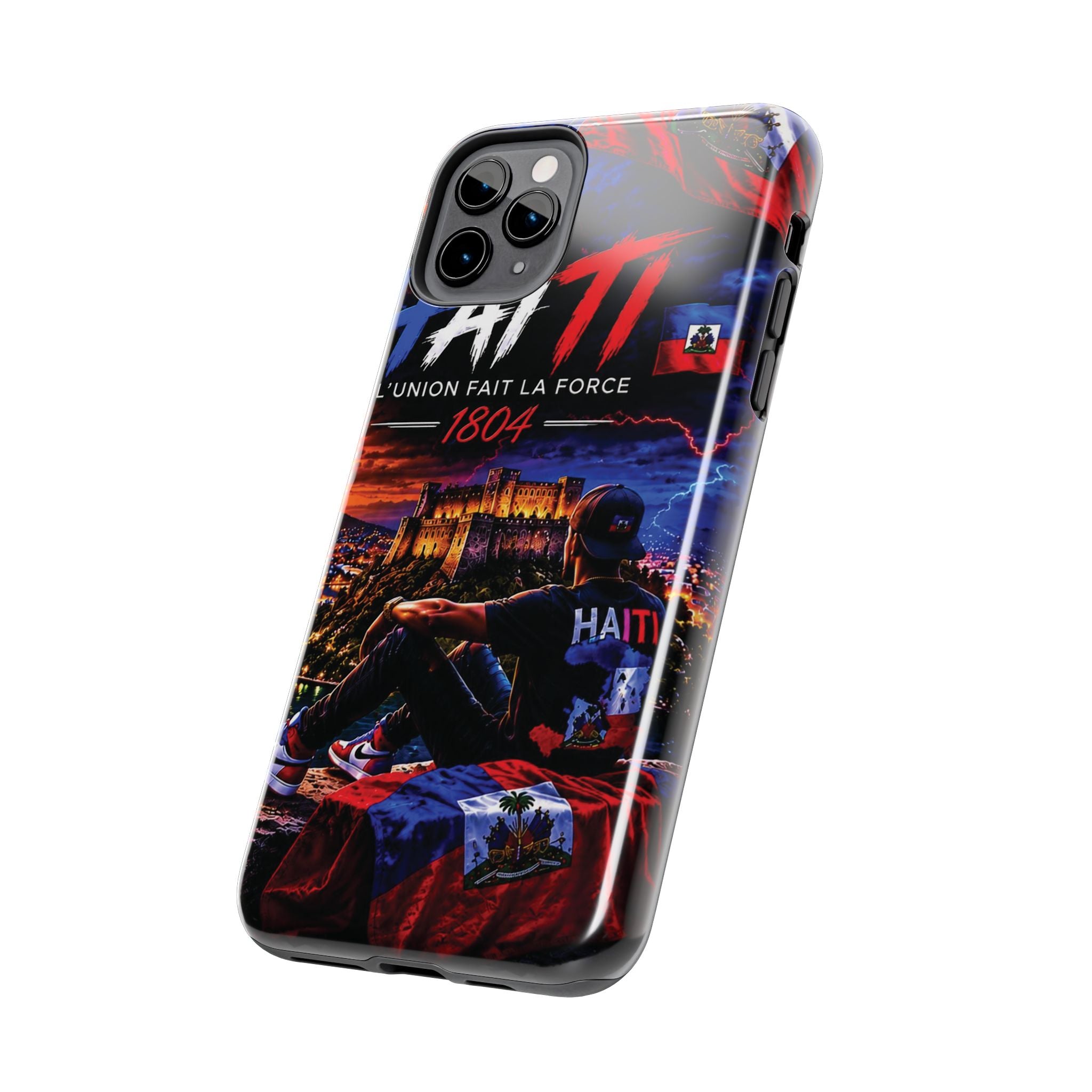 Haiti 1804 Tough Phone Case — L'Union Fait La Force Patriotic Protective Cover