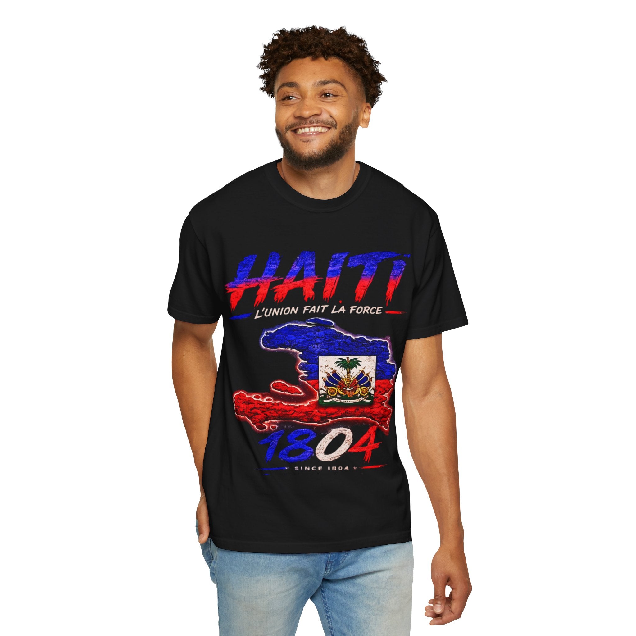 Haiti 1804 Flag Map T-Shirt — Haitian Pride Graphic Tee
