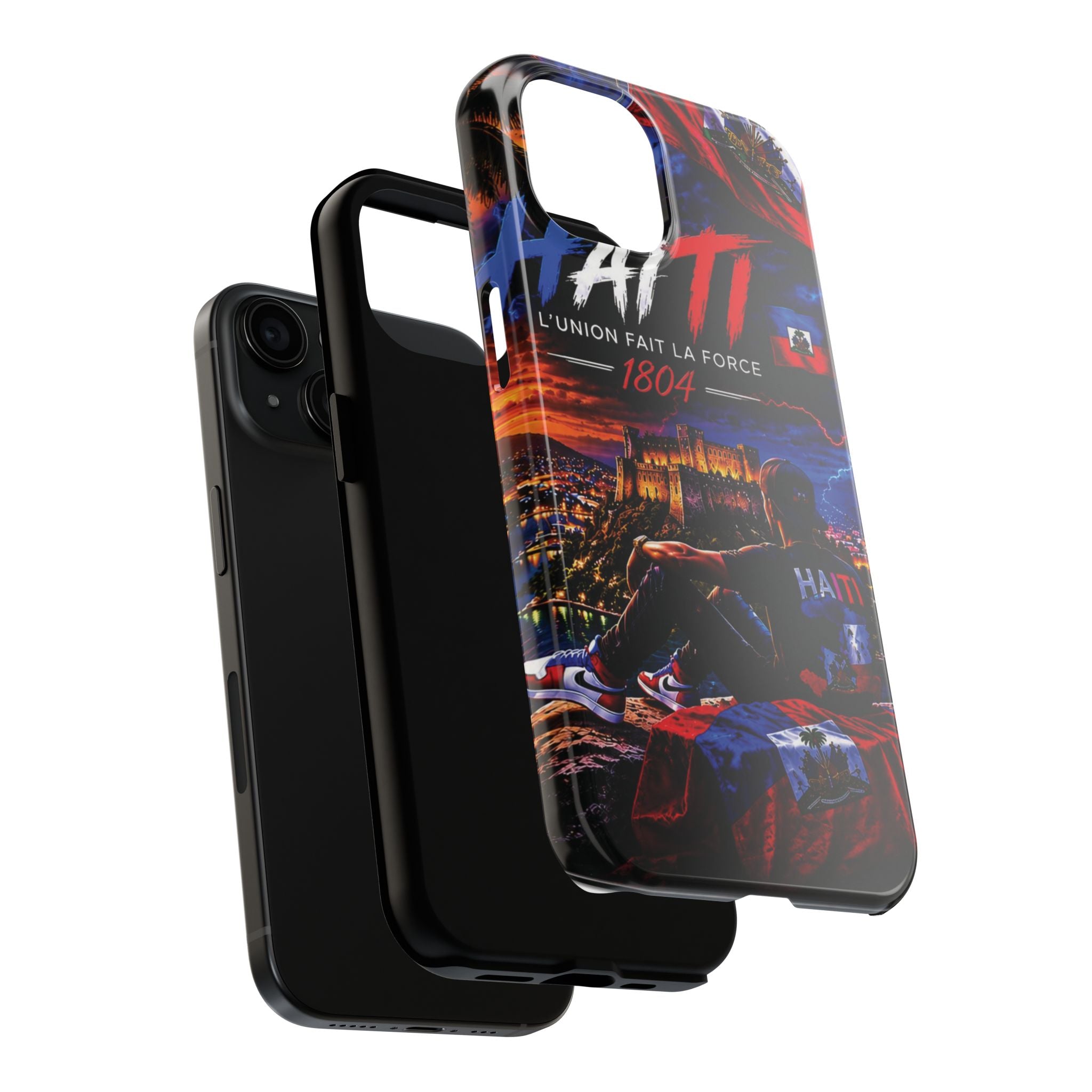 Haiti 1804 Tough Phone Case — L'Union Fait La Force Patriotic Protective Cover