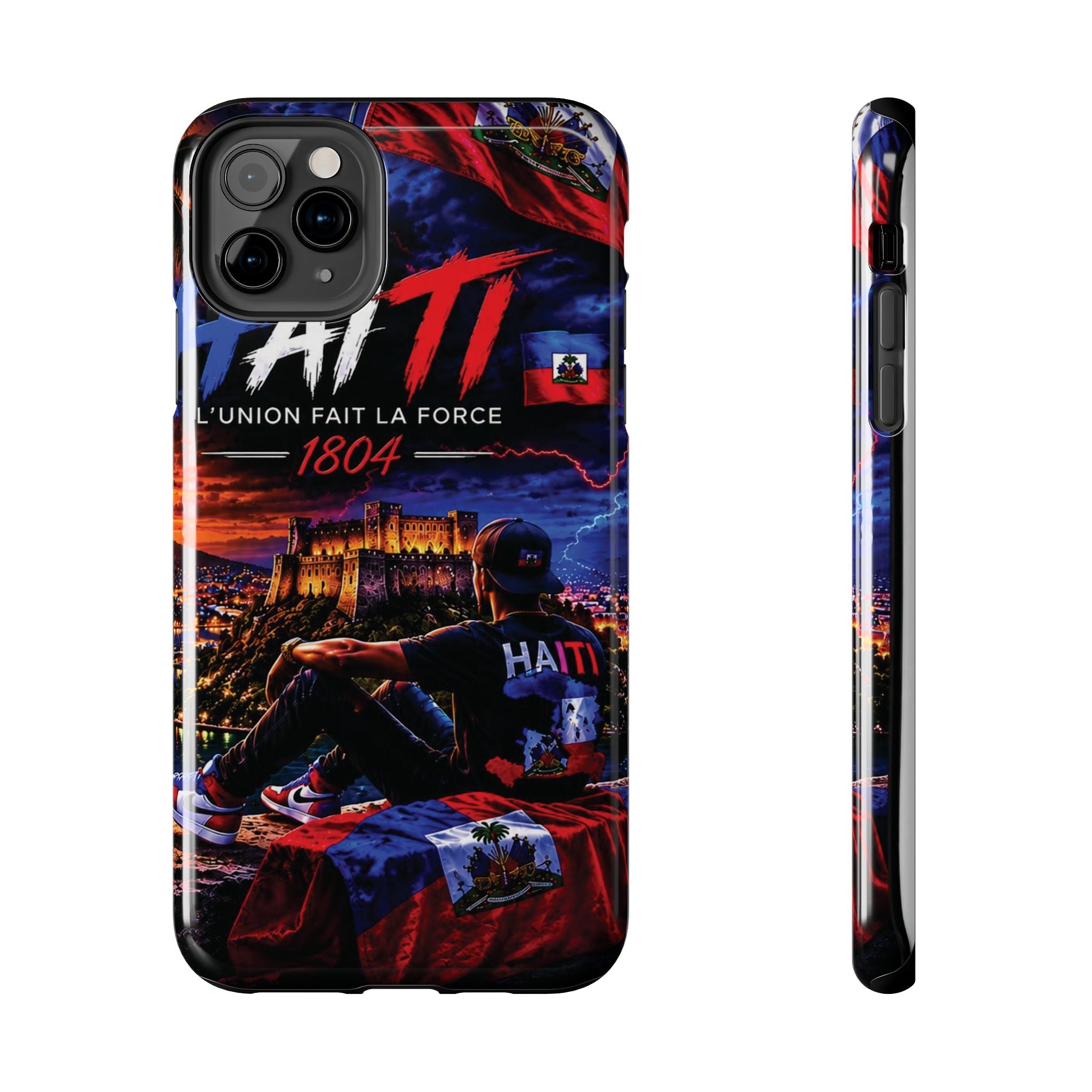 Haiti 1804 Tough Phone Case — L'Union Fait La Force Patriotic Protective Cover