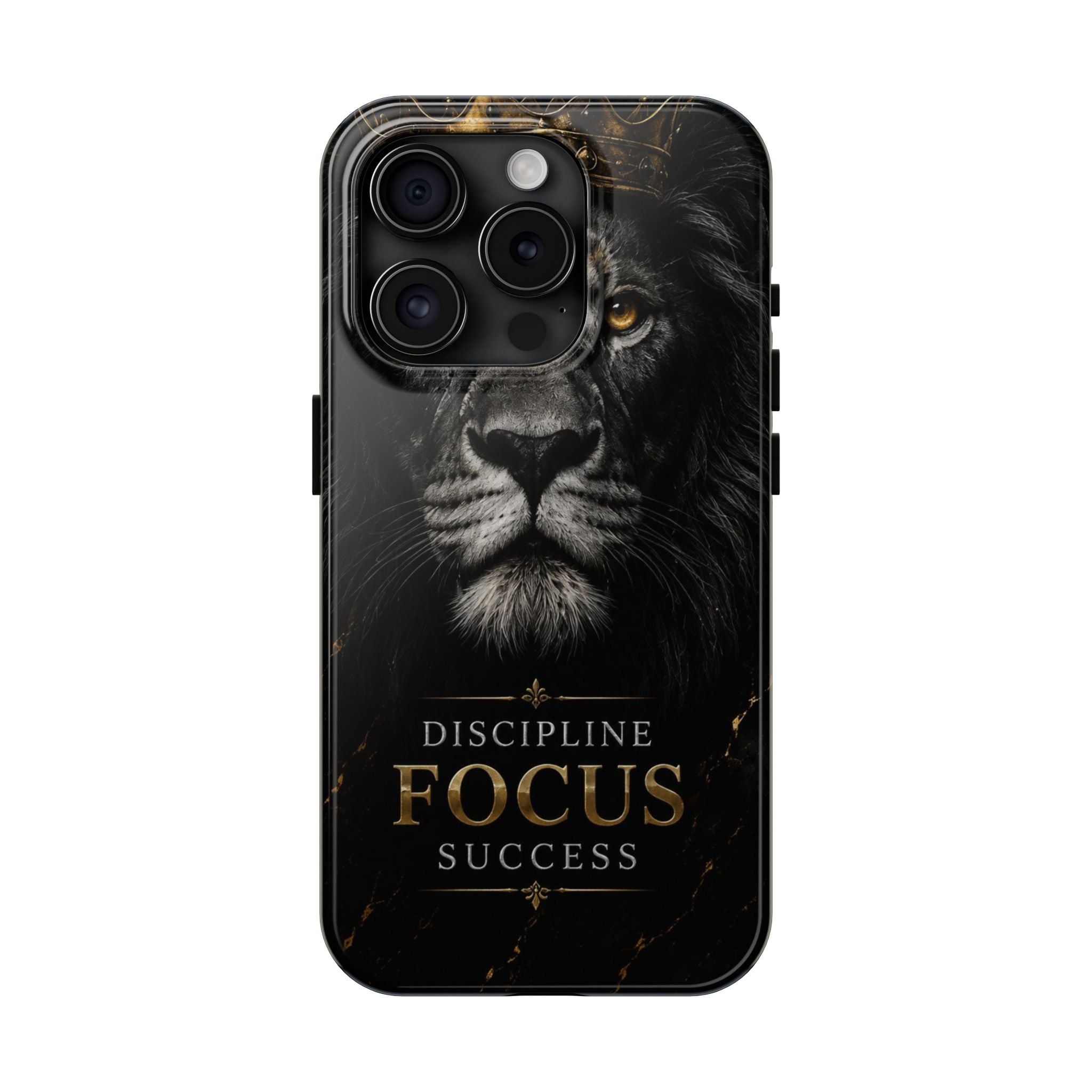 Lion 'Discipline Focus Success' Tough Phone Case