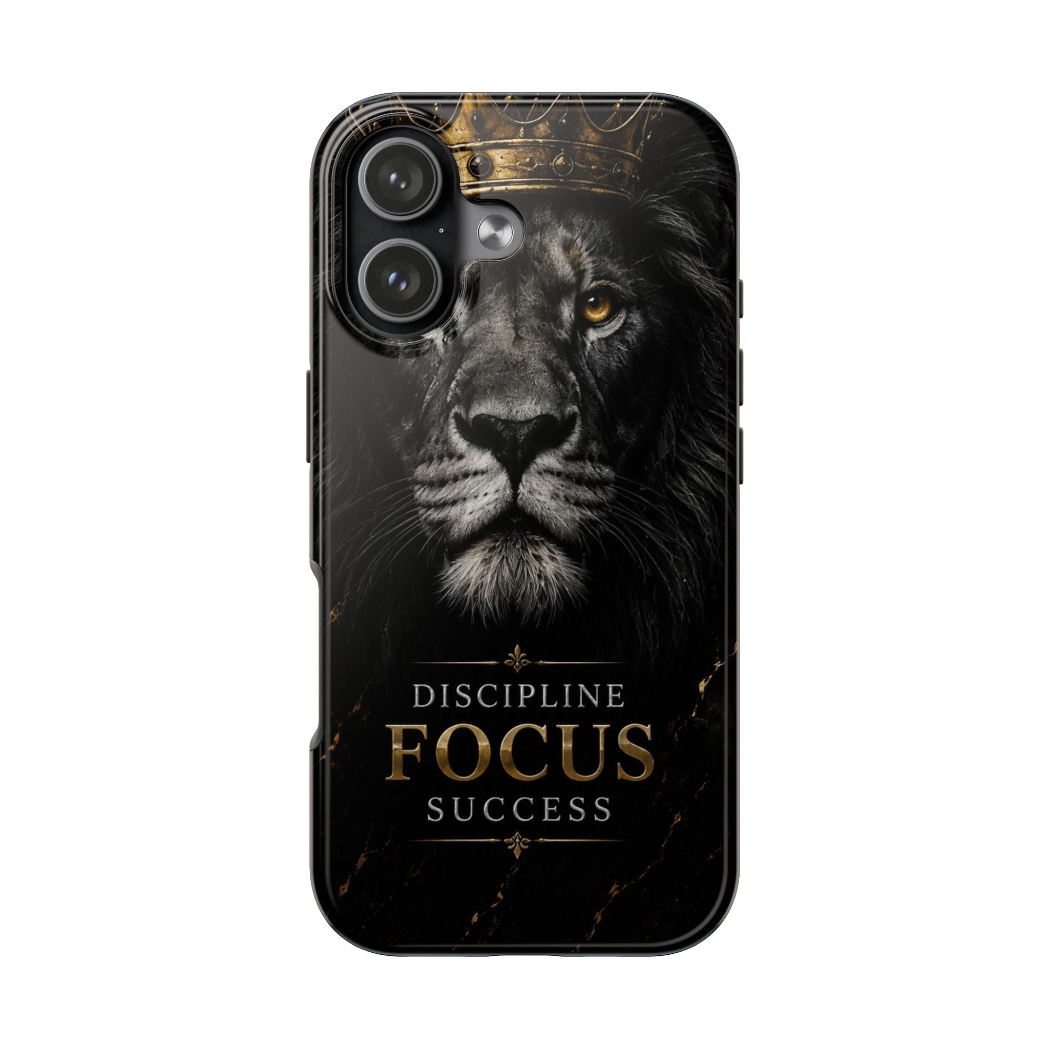 Lion 'Discipline Focus Success' Tough Phone Case