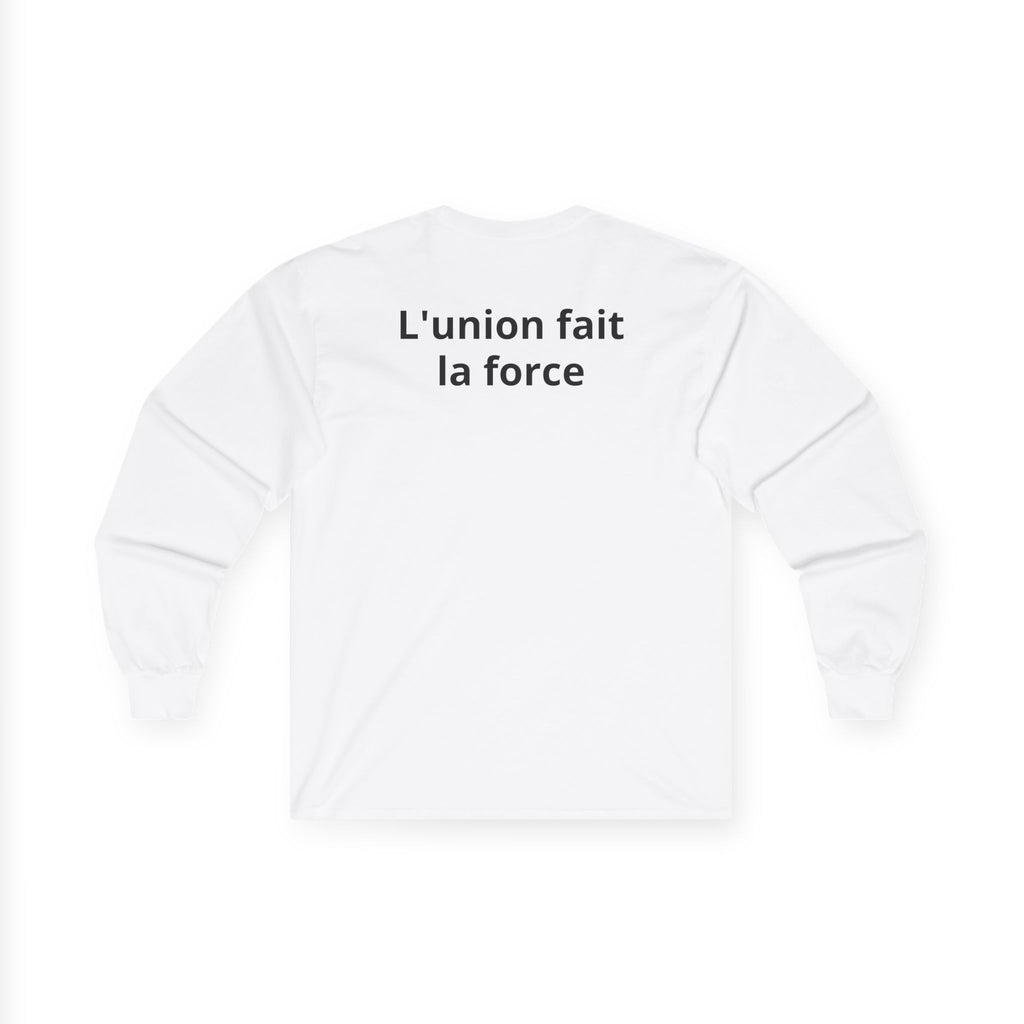 Haiti 1804 Long Sleeve Tee — "L'union fait la force" Flag Tribute Shirt