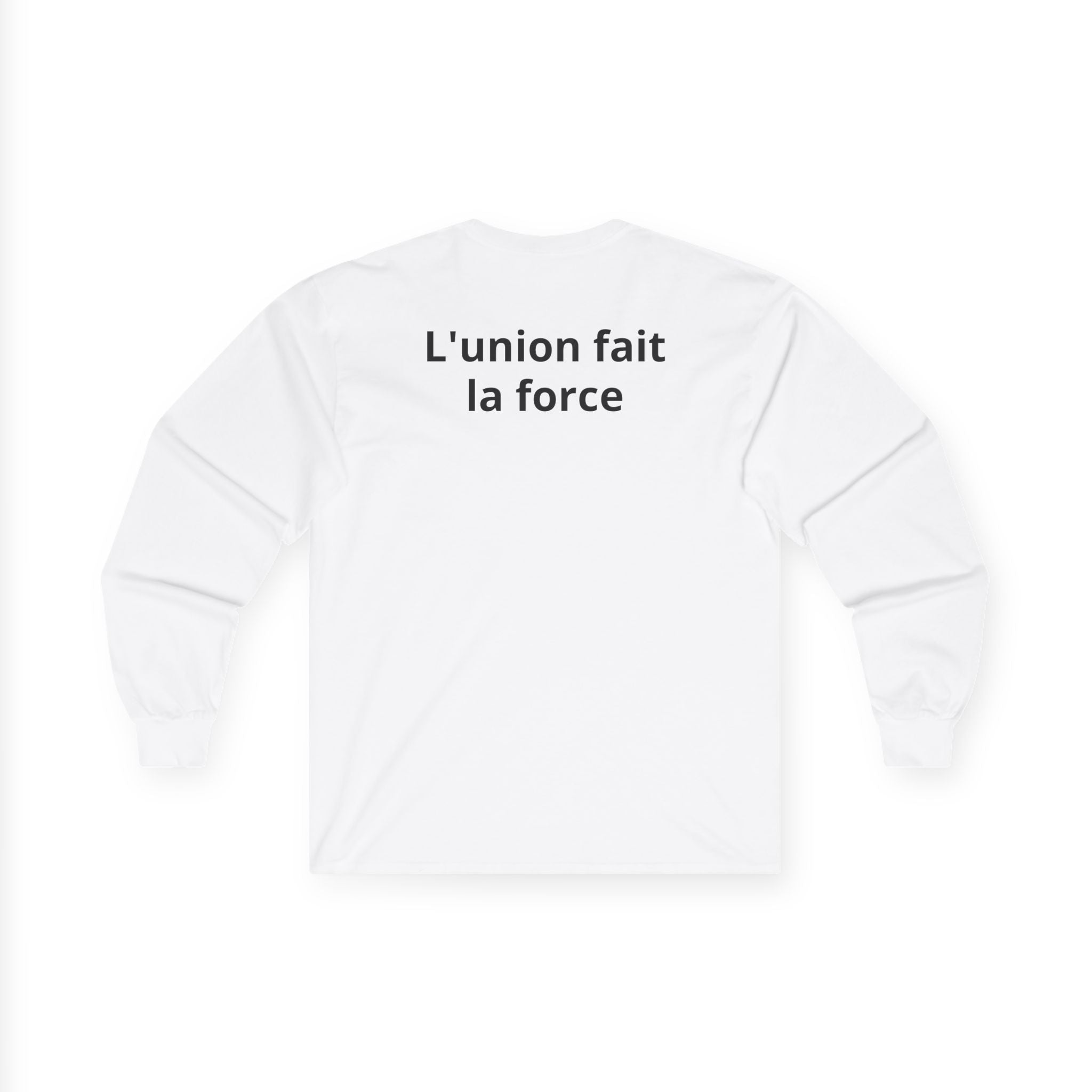 Haiti 1804 Long Sleeve Tee — "L'union fait la force" Flag Tribute Shirt