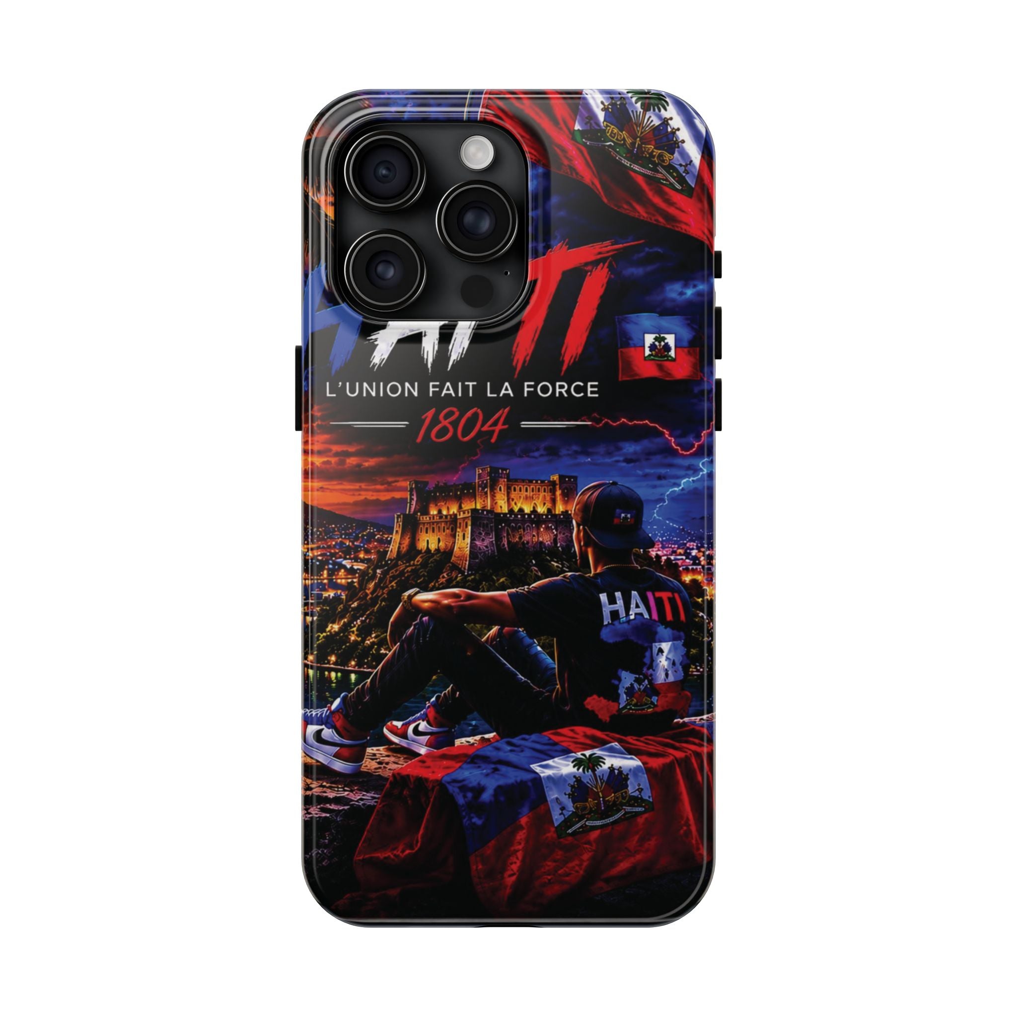 Haiti 1804 Tough Phone Case — L'Union Fait La Force Patriotic Protective Cover