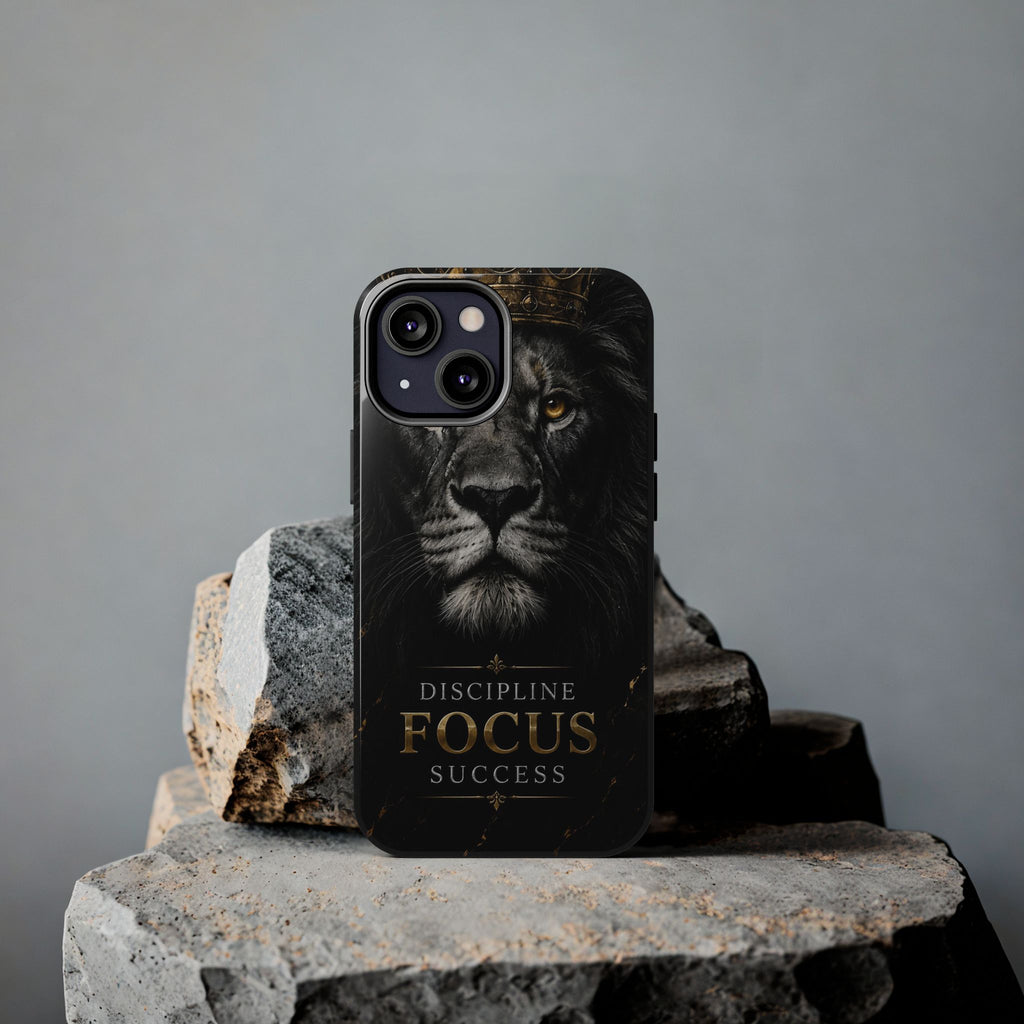 Lion 'Discipline Focus Success' Tough Phone Case