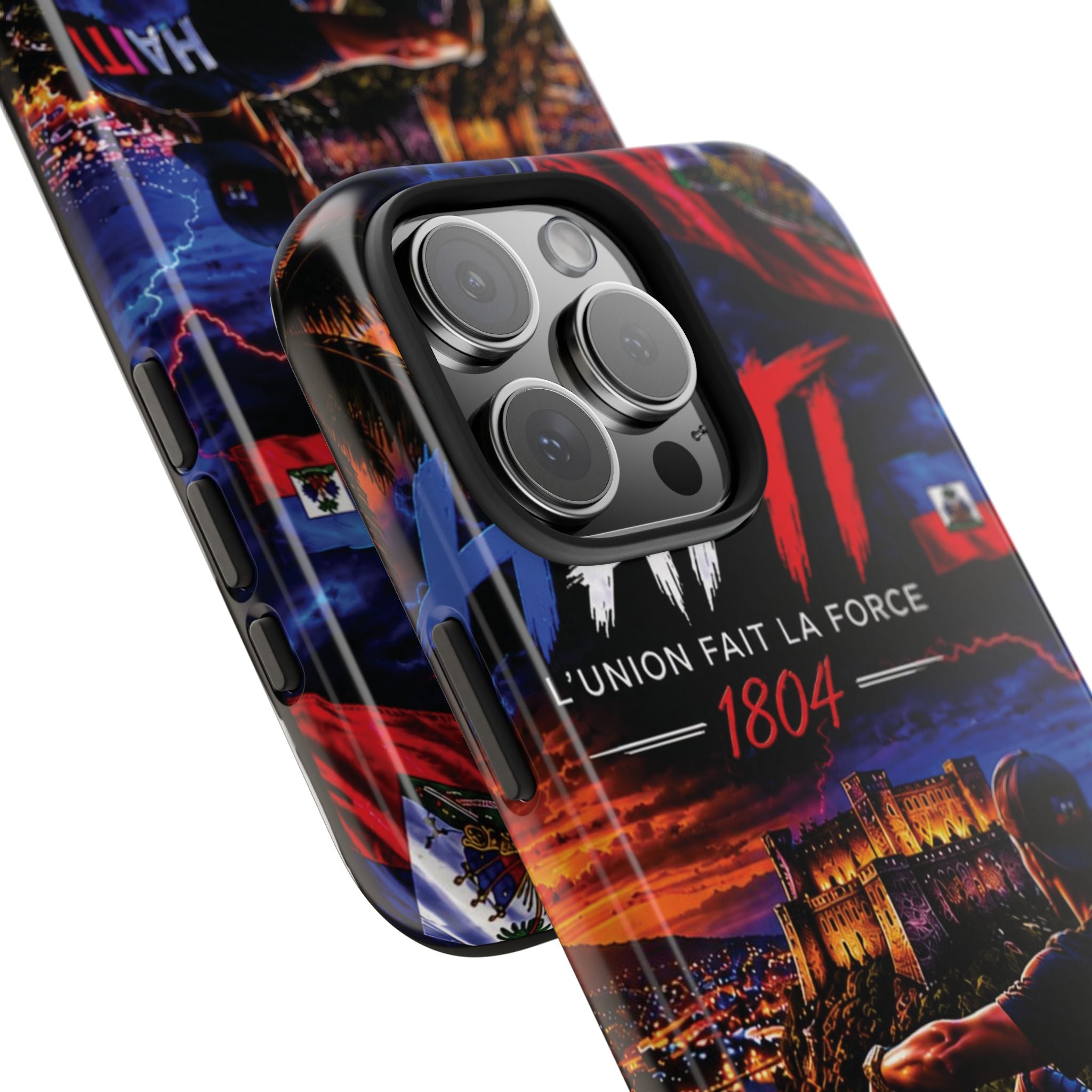 Haiti 1804 Tough Phone Case — L'Union Fait La Force Patriotic Protective Cover