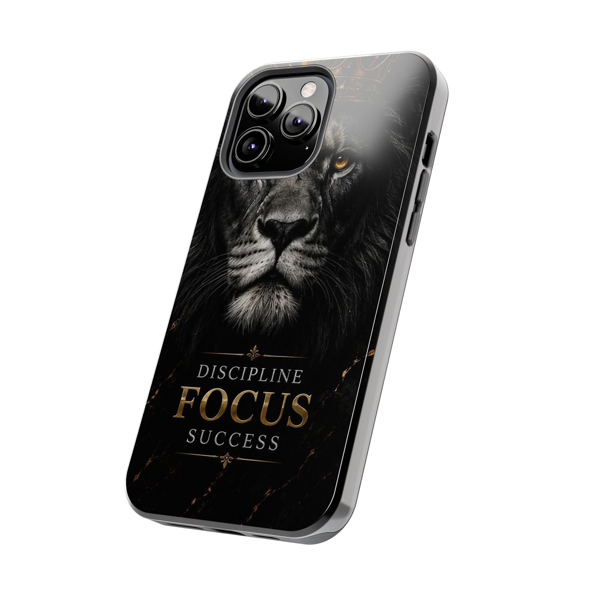 Lion 'Discipline Focus Success' Tough Phone Case