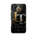 Tough Phone Case — Premium Black Gold 'T' Crest Protective Cover