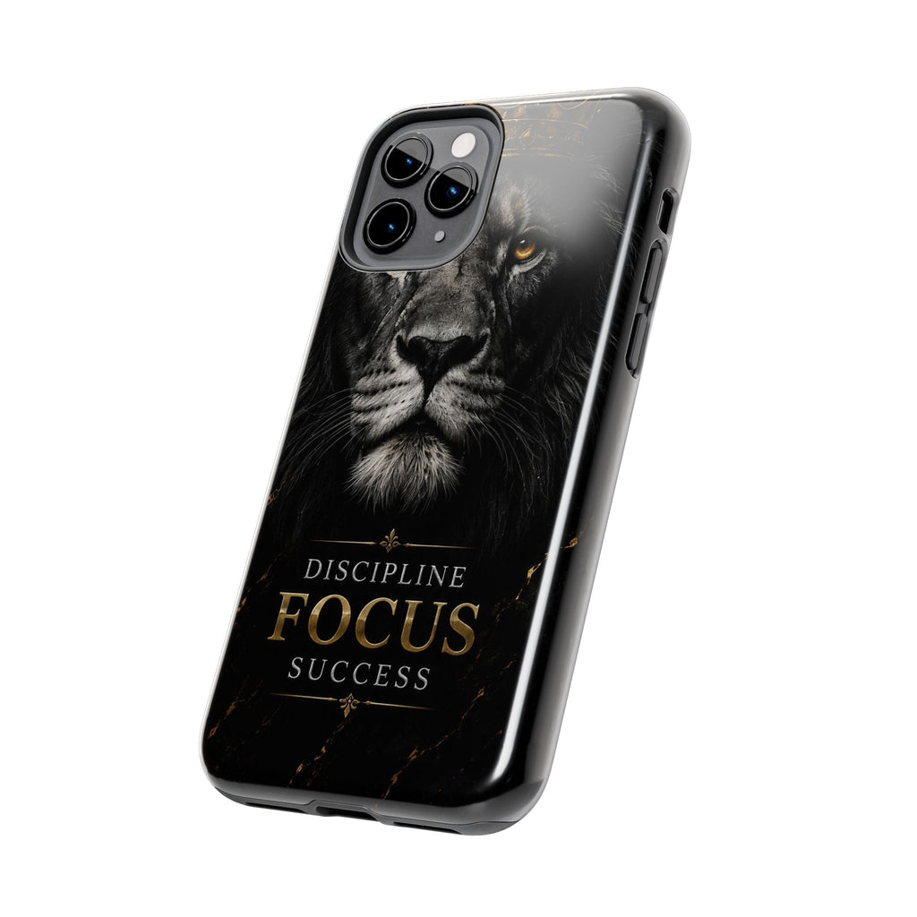 Lion 'Discipline Focus Success' Tough Phone Case