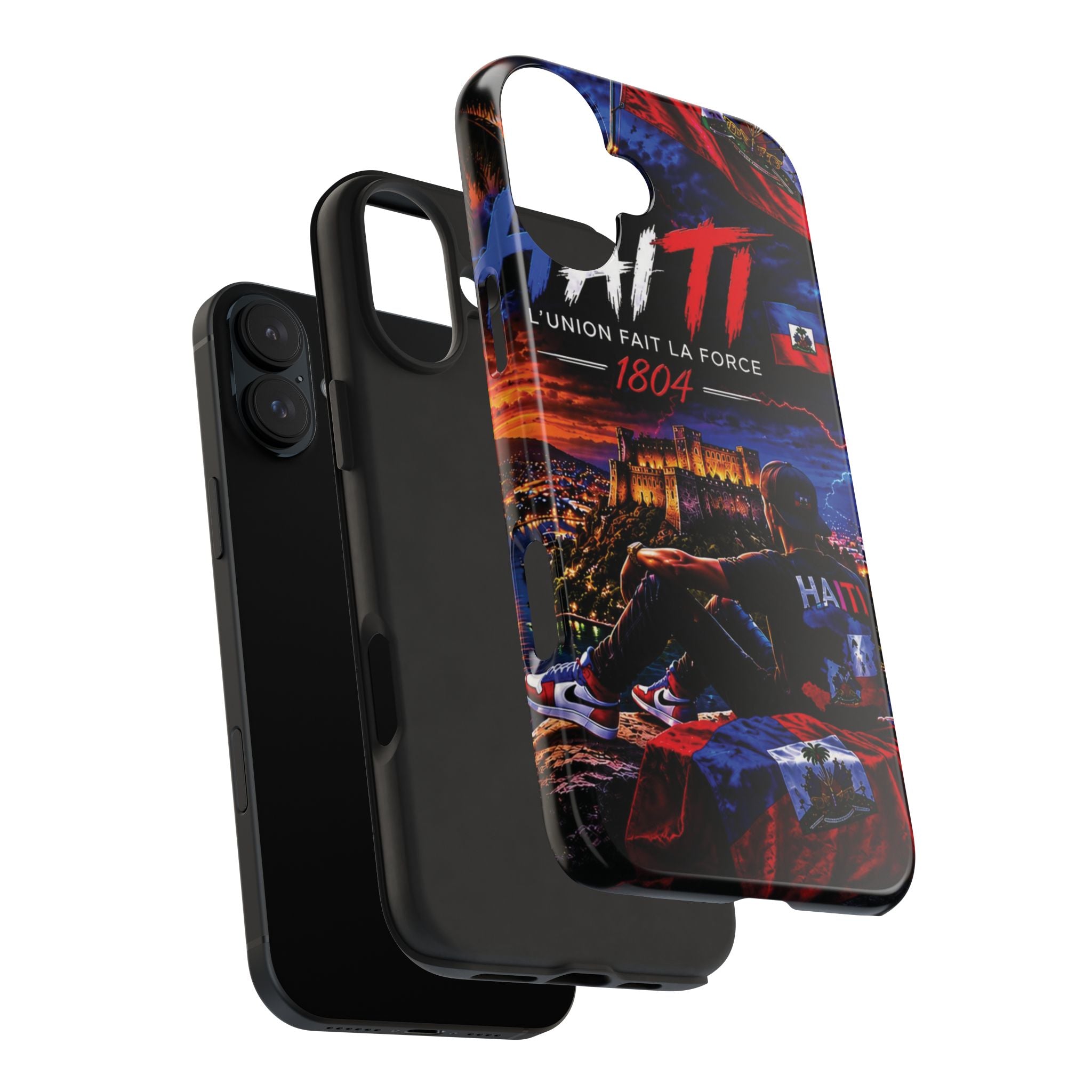 Haiti 1804 Tough Phone Case — L'Union Fait La Force Patriotic Protective Cover