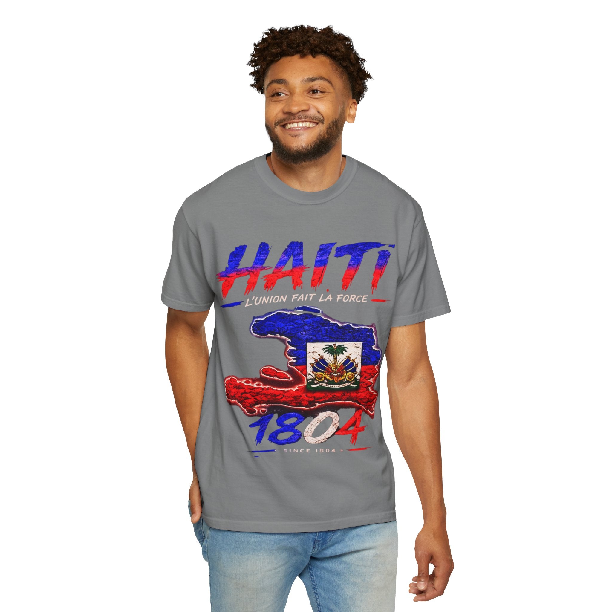 Haiti 1804 Flag Map T-Shirt — Haitian Pride Graphic Tee