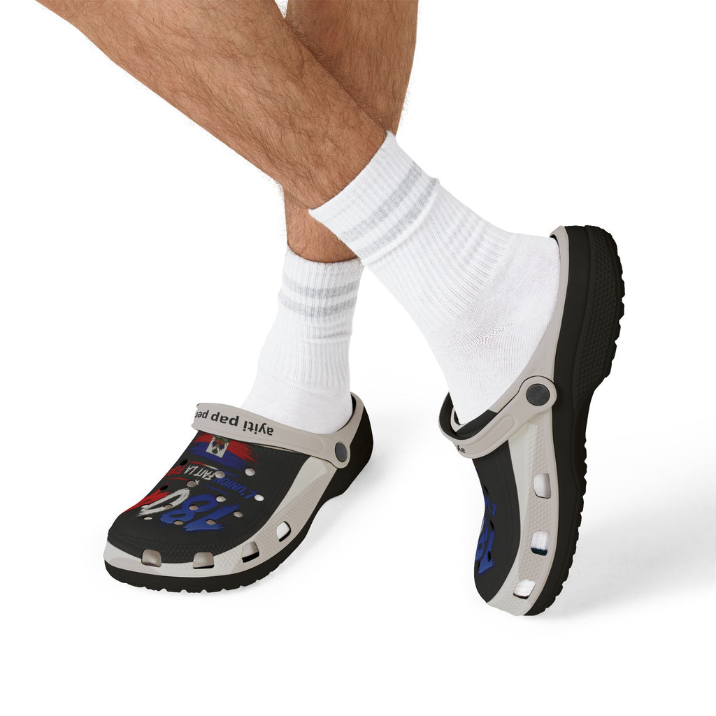 Haitian Pride EVA Foam Clogs — “1804 L’Union Fait La Force”