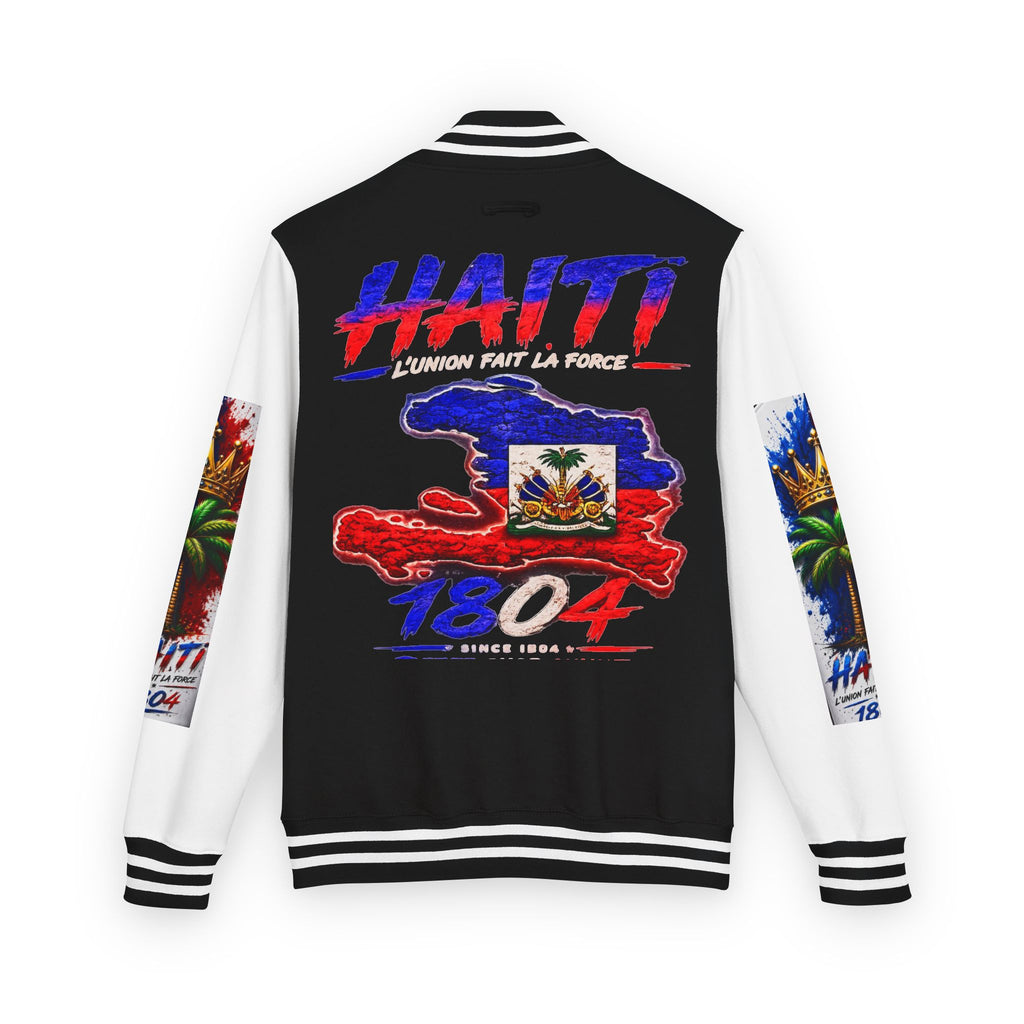 Letterman Jacket — Haiti Map & Flag 1804 Vintage Varsity Jacket