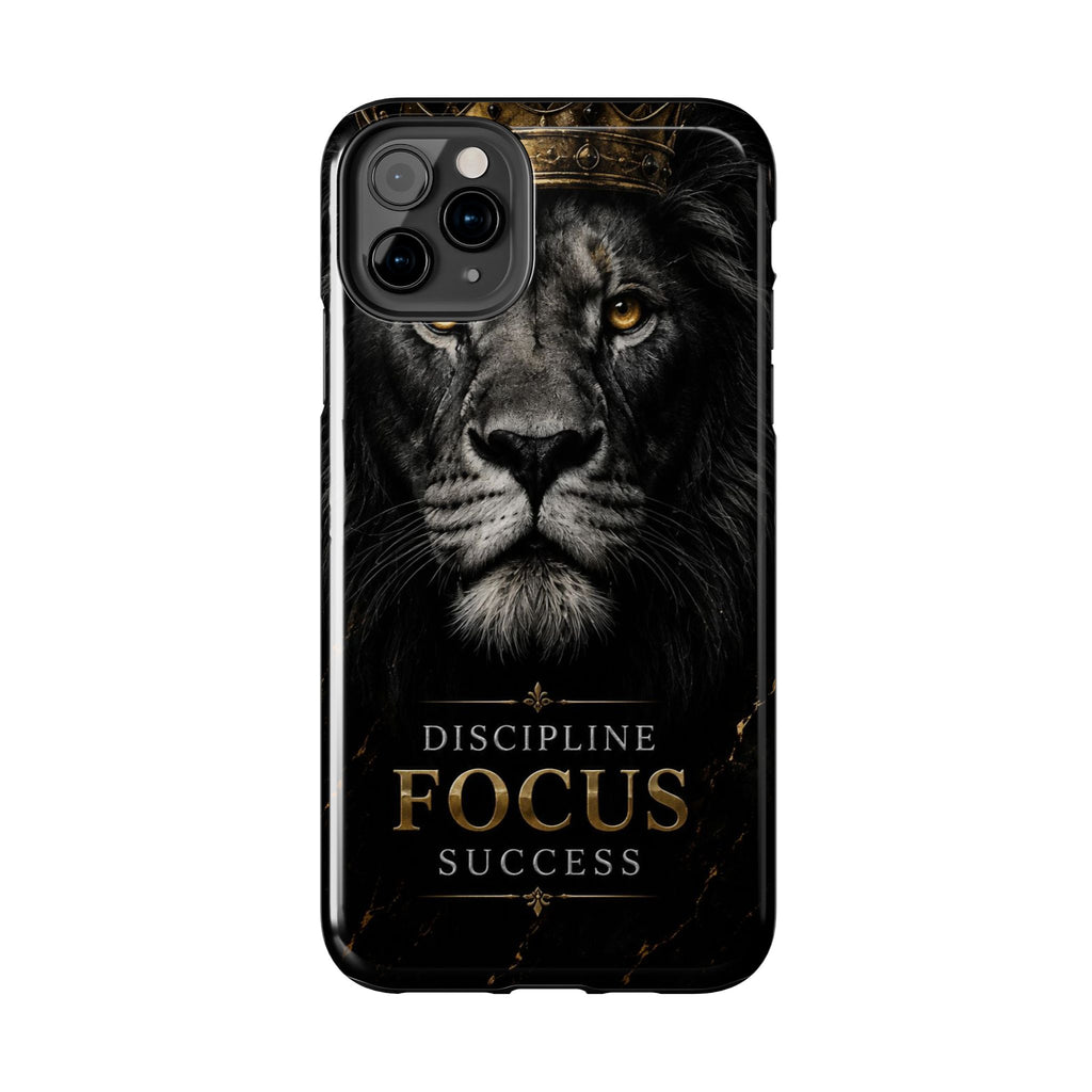 Lion 'Discipline Focus Success' Tough Phone Case