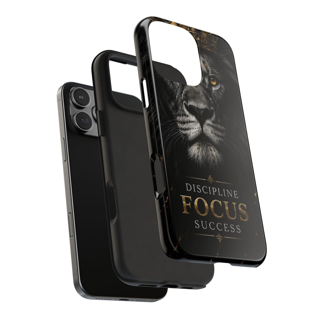 Lion 'Discipline Focus Success' Tough Phone Case