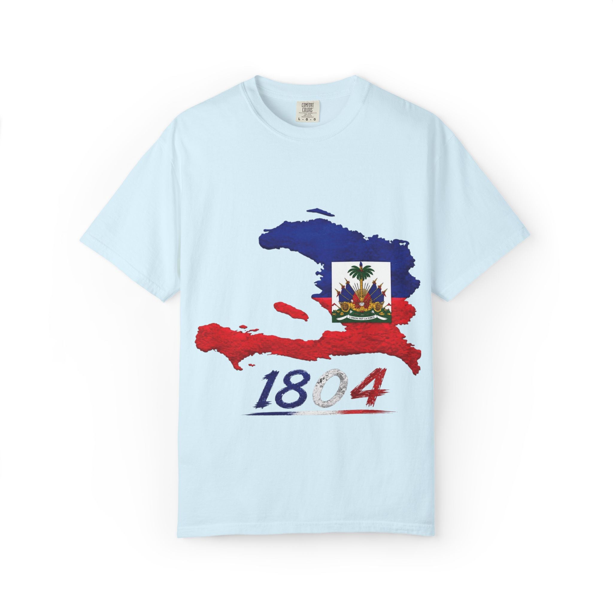 Haiti Map T-Shirt with 1804 Flag Design — Haitian Pride Tee