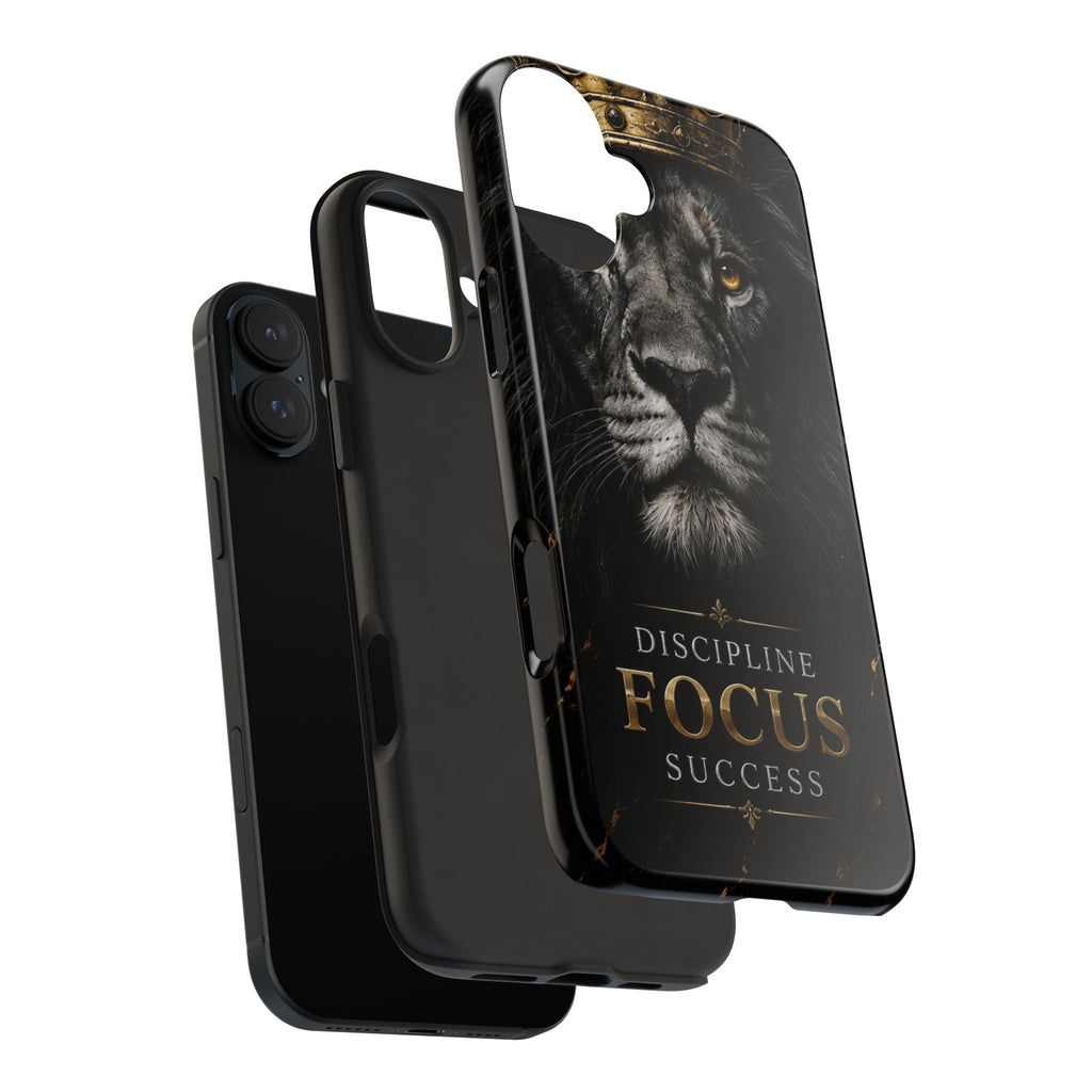 Lion 'Discipline Focus Success' Tough Phone Case