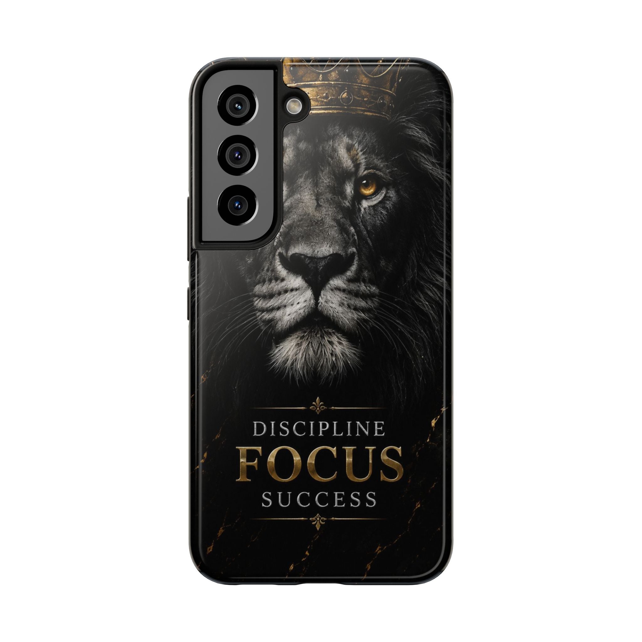 Lion 'Discipline Focus Success' Tough Phone Case
