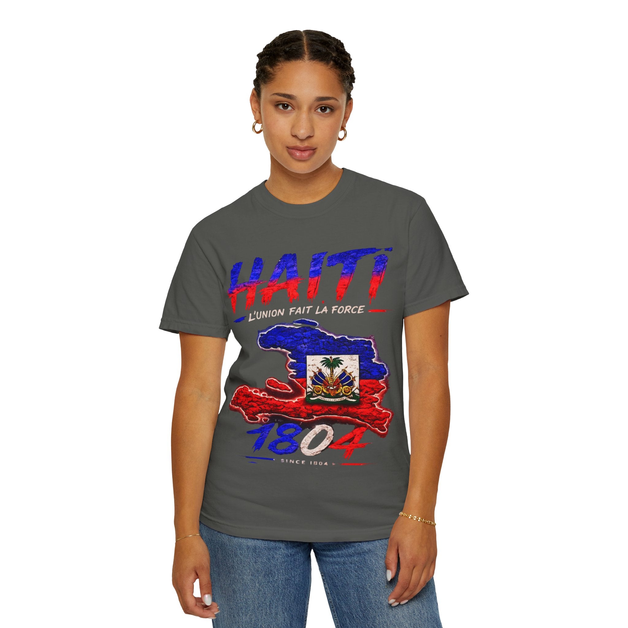 Haiti 1804 Flag Map T-Shirt — Haitian Pride Graphic Tee